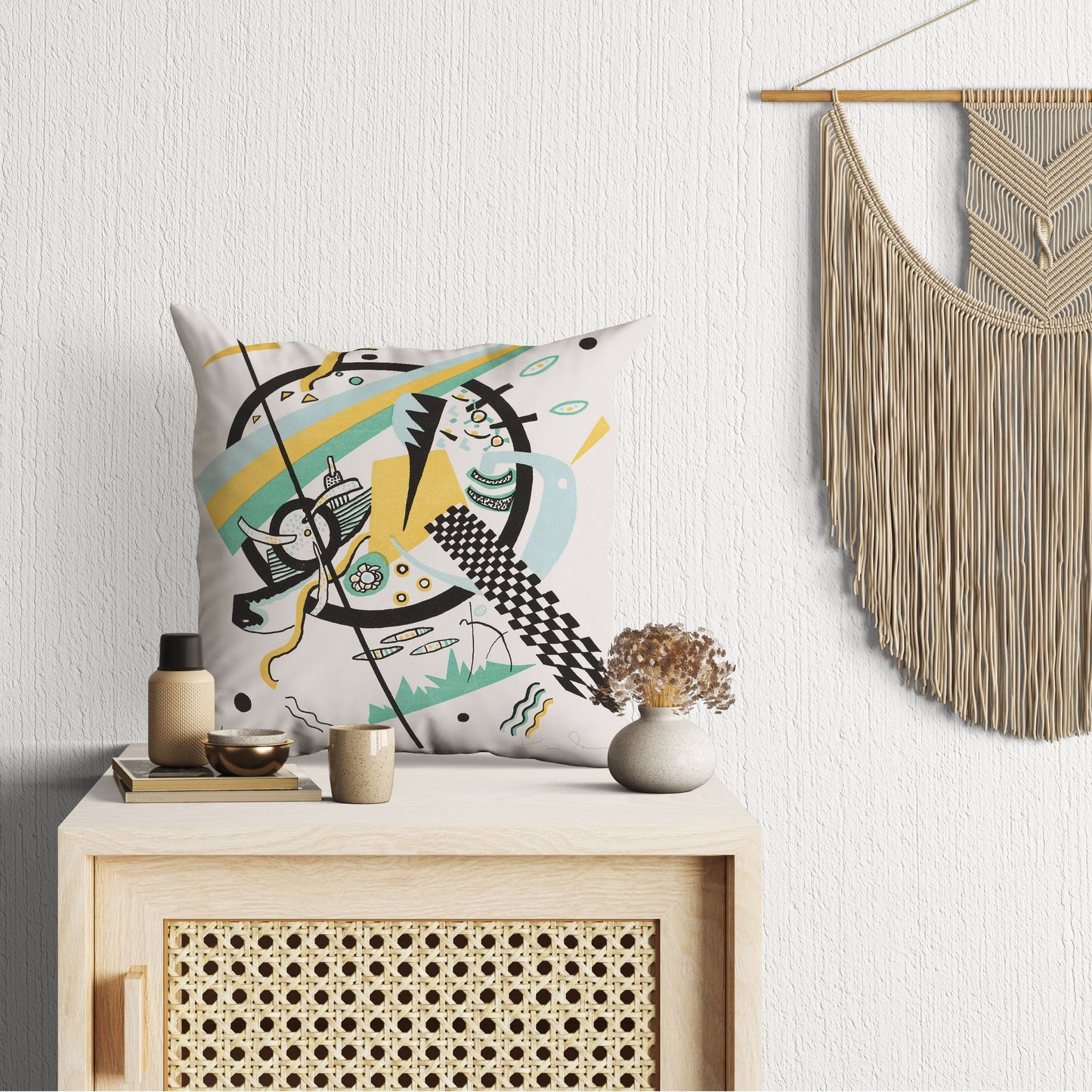 Wassily Kandinsky Abstract Painting, Throw Pillow Cover, Abstract Throw Pillow Cover, Soft Pillow Cases, Contemporary Pillow, Large Pillow