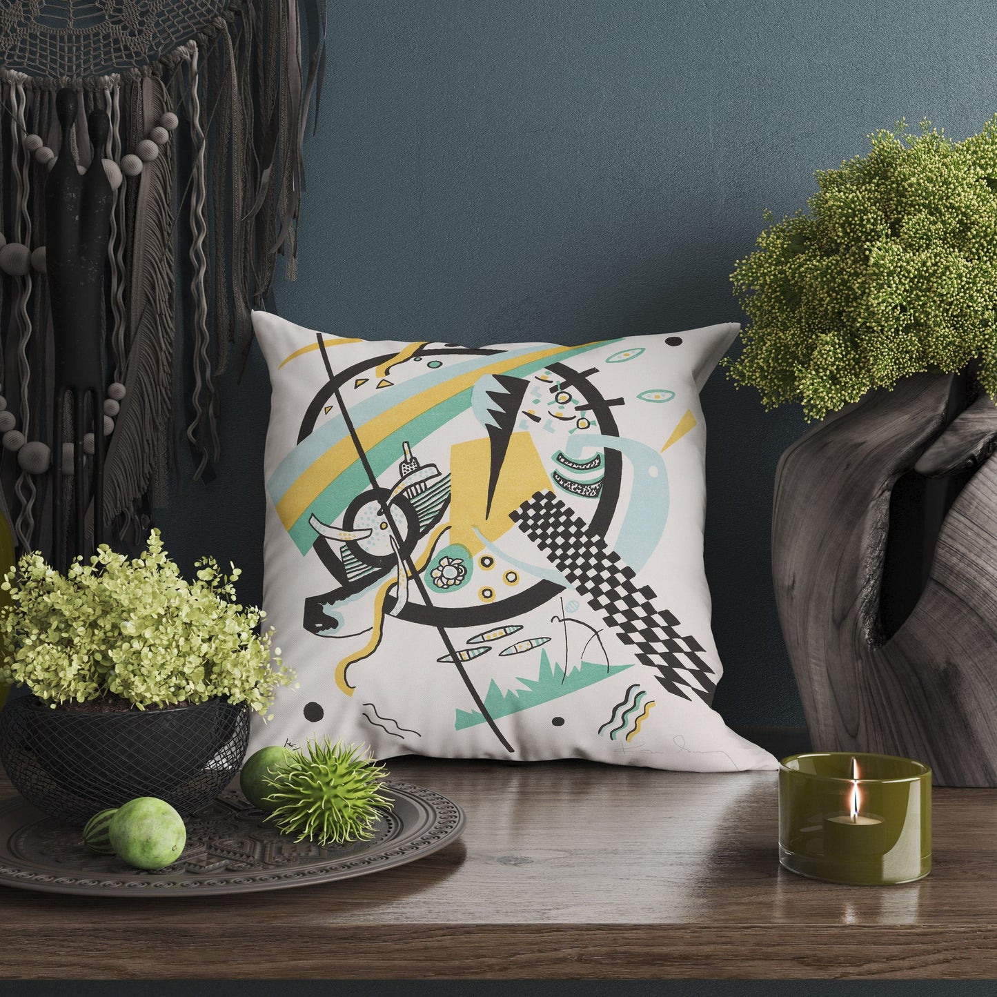 Wassily Kandinsky Abstract Painting, Throw Pillow Cover, Abstract Throw Pillow Cover, Soft Pillow Cases, Contemporary Pillow, Large Pillow