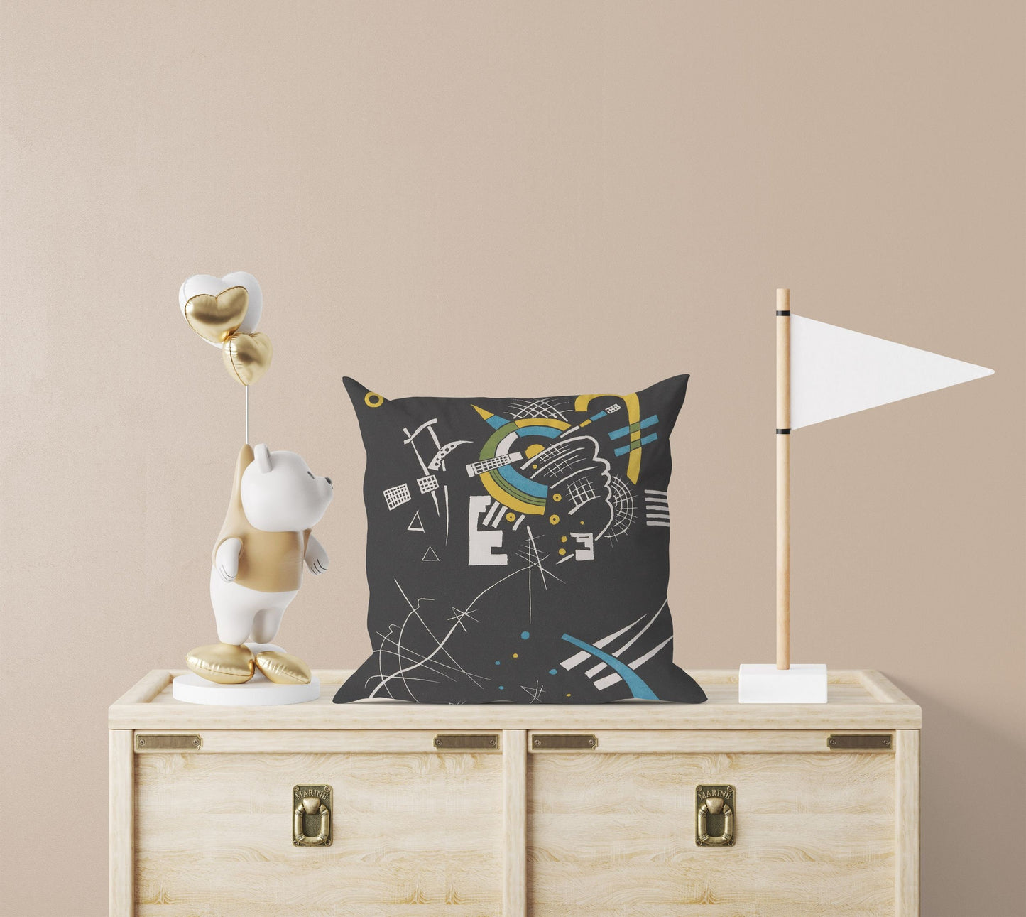 Wassily Kandinsky Abstract Painting, Toss Pillow, Abstract Pillow, Designer Pillow, Colorful Pillow Case, Contemporary Pillow, Square Pillow