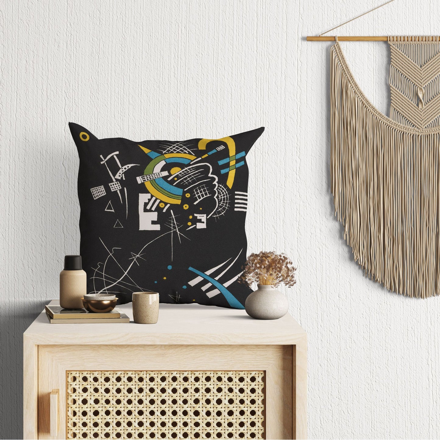 Wassily Kandinsky Abstract Painting, Toss Pillow, Abstract Pillow, Designer Pillow, Colorful Pillow Case, Contemporary Pillow, Square Pillow