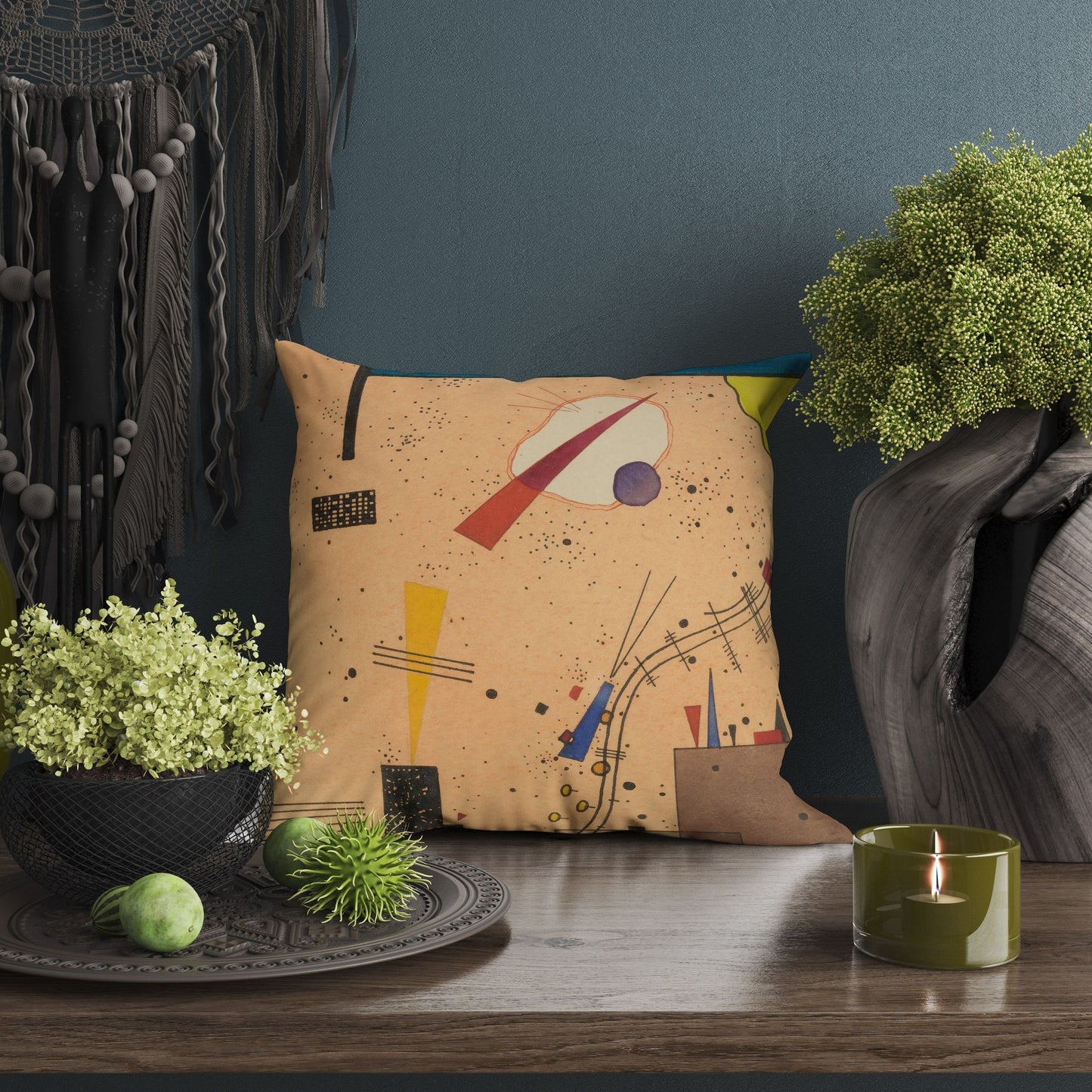 Wassily Kandinsky Abstract Painting, Pillow Case, Abstract Pillow Case, Art Pillow, Colorful Pillow Case, Modern Pillow, 18 X 18 Pillow
