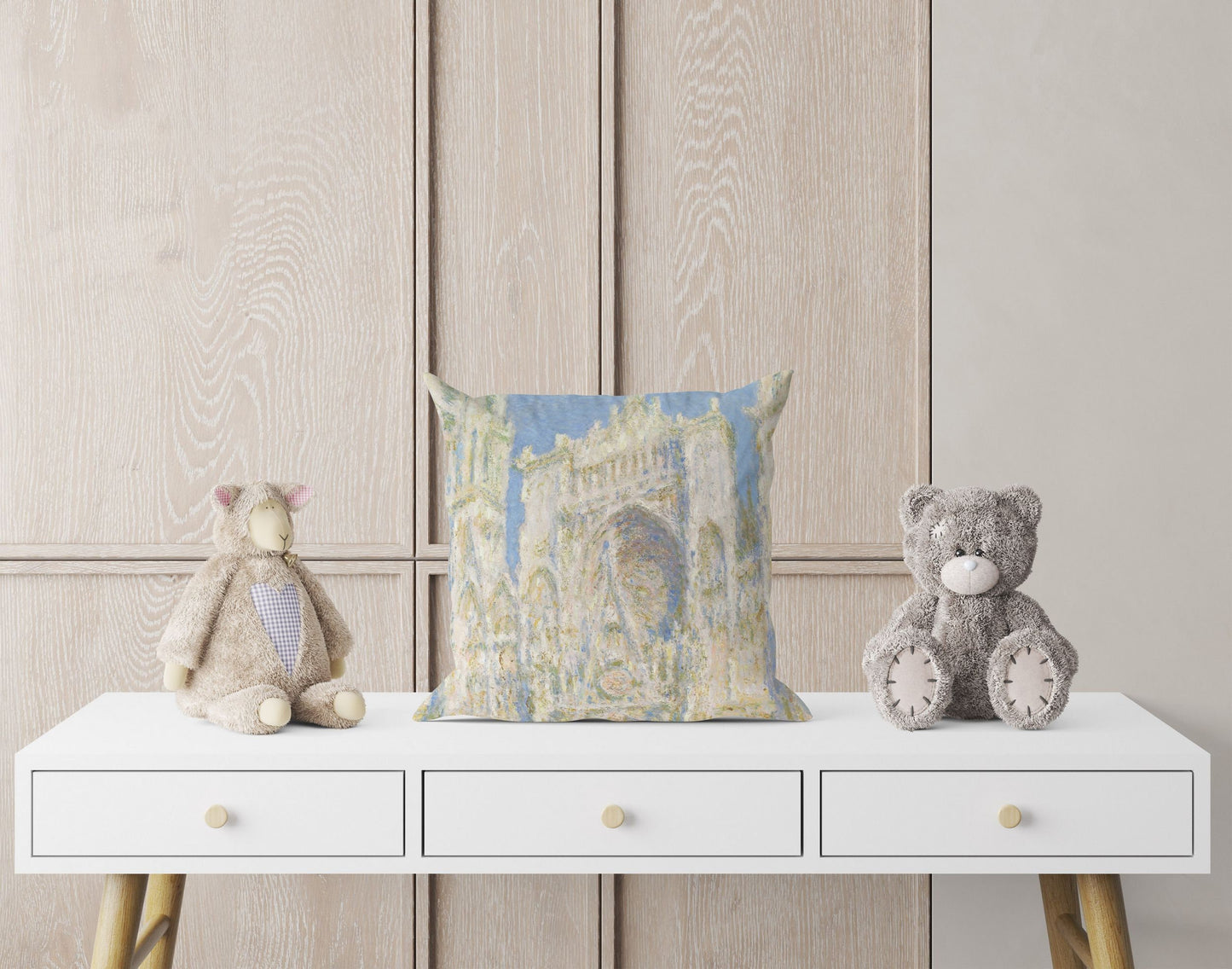 Claude Monet Famous Painting Rouen Cathedral, Throw Pillow, Abstract Throw Pillow, Designer Pillow, Housewarming Gift, Holiday Gift