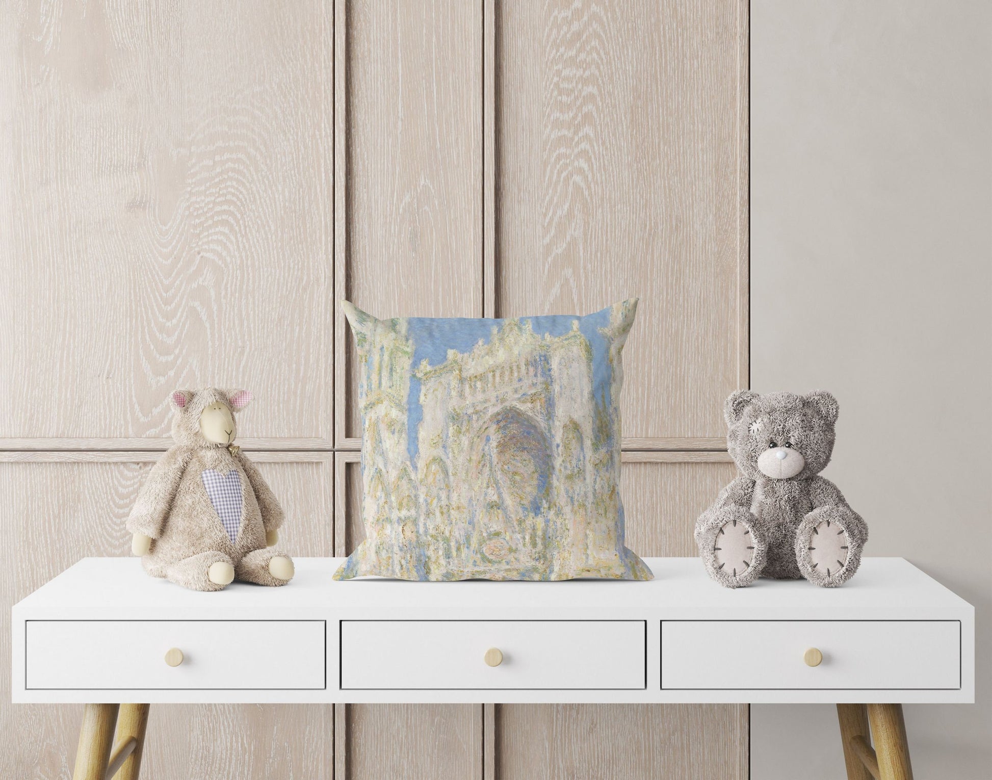 Claude Monet Famous Painting Rouen Cathedral, Throw Pillow, Abstract Throw Pillow, Designer Pillow, Housewarming Gift, Holiday Gift