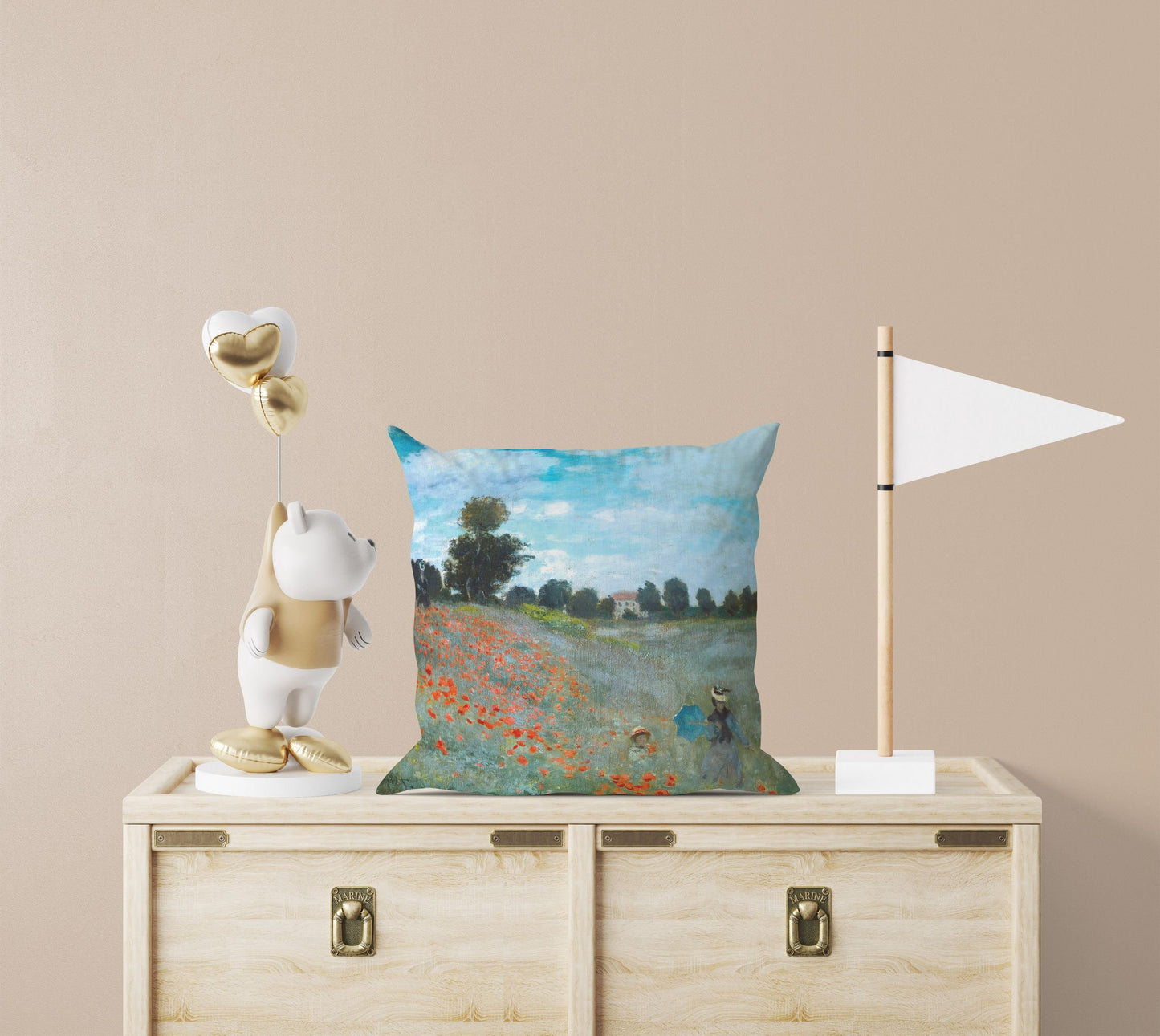 Claude Monet Famous Painting, Pillow Case, Abstract Throw Pillow Cover, Green Pillow Cases, Impressionist Pillow, Large Pillow Cases