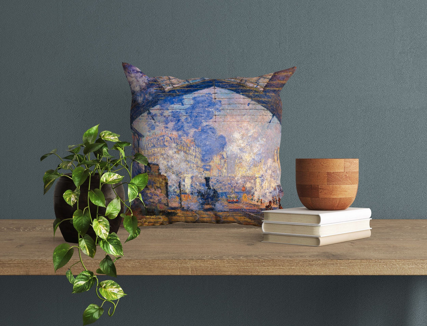 Claude Monet Famous Painting, Toss Pillow, Abstract Throw Pillow Cover, Art Pillow, 22X22 Pillow Cover, Farmhouse Pillow, Abstract Decor