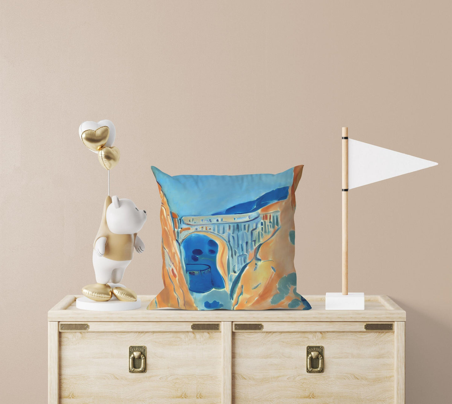 Landscape Art, Decorative Pillow, Abstract Throw Pillow Cover, Contemporary Pillow, Large Pillow, Home Decor Pillow, Indoor Pillow Cases