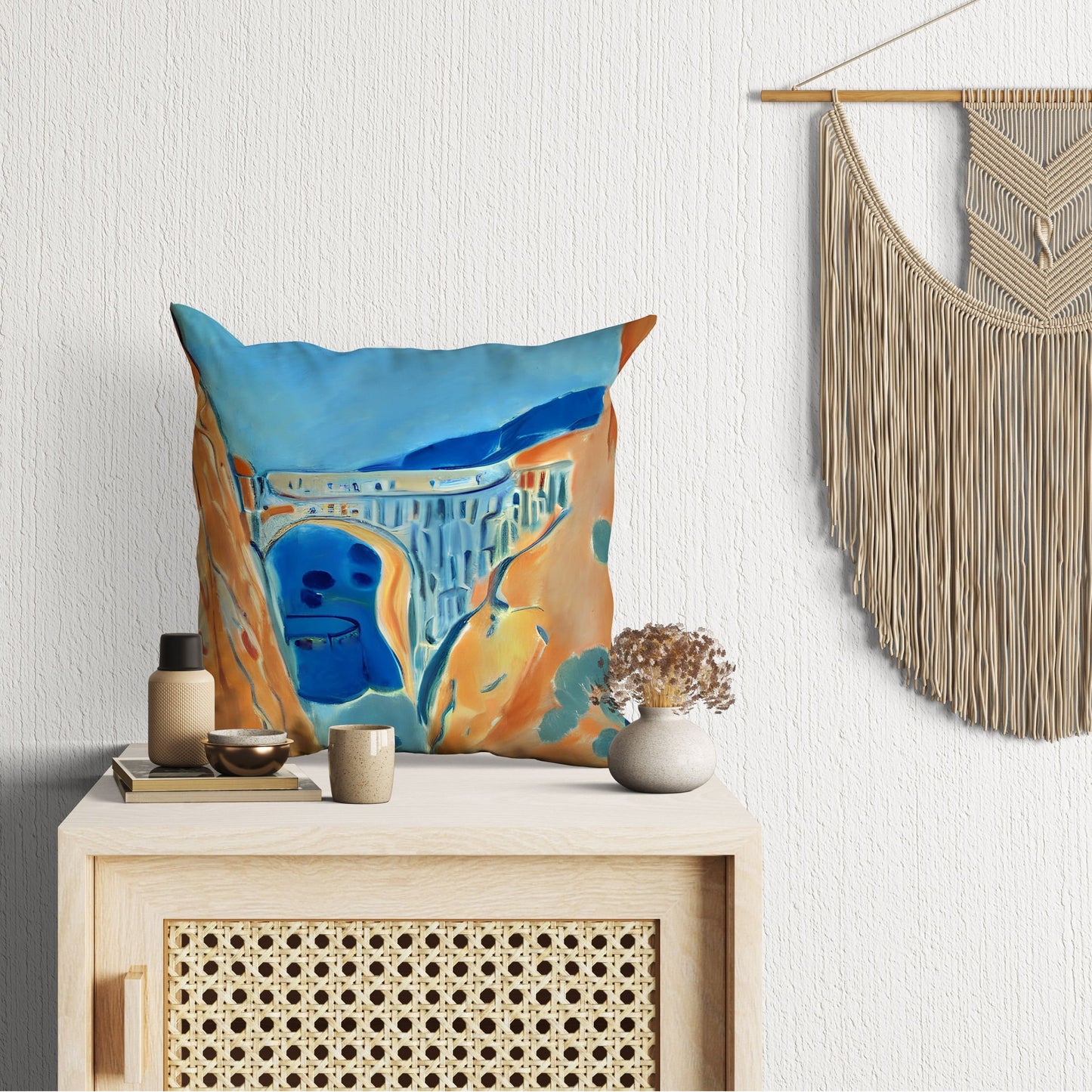 Landscape Art, Decorative Pillow, Abstract Throw Pillow Cover, Contemporary Pillow, Large Pillow, Home Decor Pillow, Indoor Pillow Cases