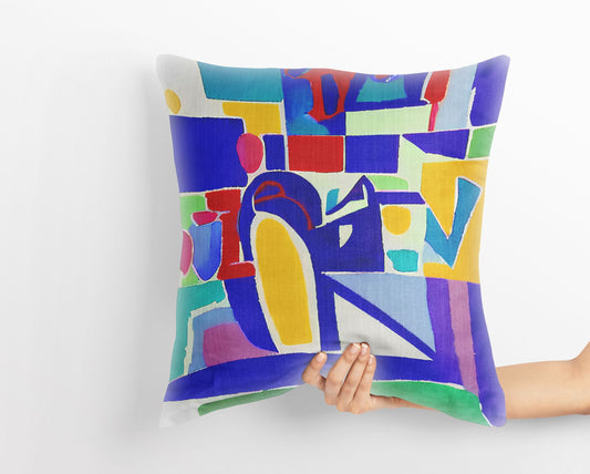 Abstract Art Matisse Style Throw Pillow, Abstract Pillow, Designer Pillow, Colorful Pillow Case, Fashion, Housewarming Gift, Indoor Pillow