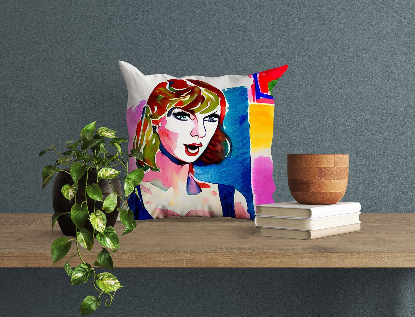 Taylor Swift Pillow Case, Abstract Throw Pillow Cover, Artist Pillow, Modern Pillow, 20X20 Pillow Cover, Housewarming Gift, Holiday Gift