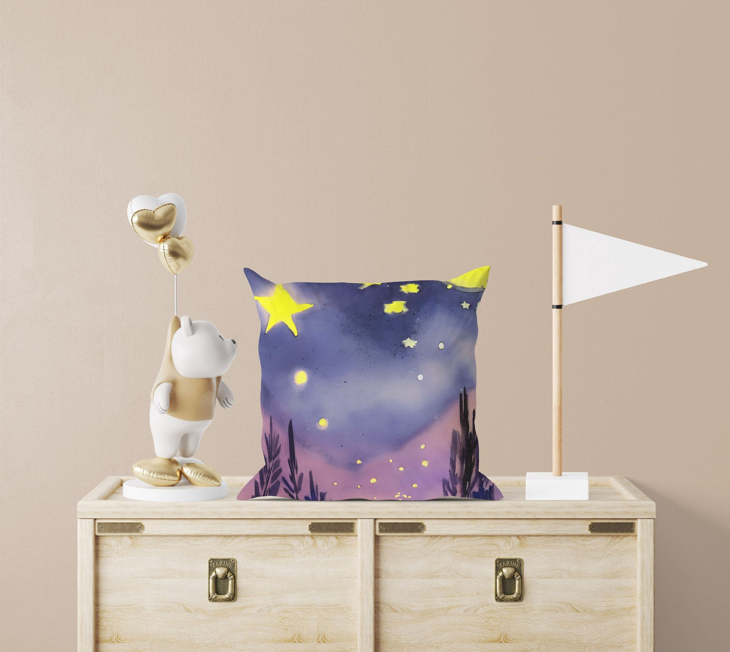 Starry Night Toss Pillow, Abstract Throw Pillow Cover, Soft Pillow Cases, 20X20 Pillow Cover, Home Decor Pillow, Indoor Pillow Cases