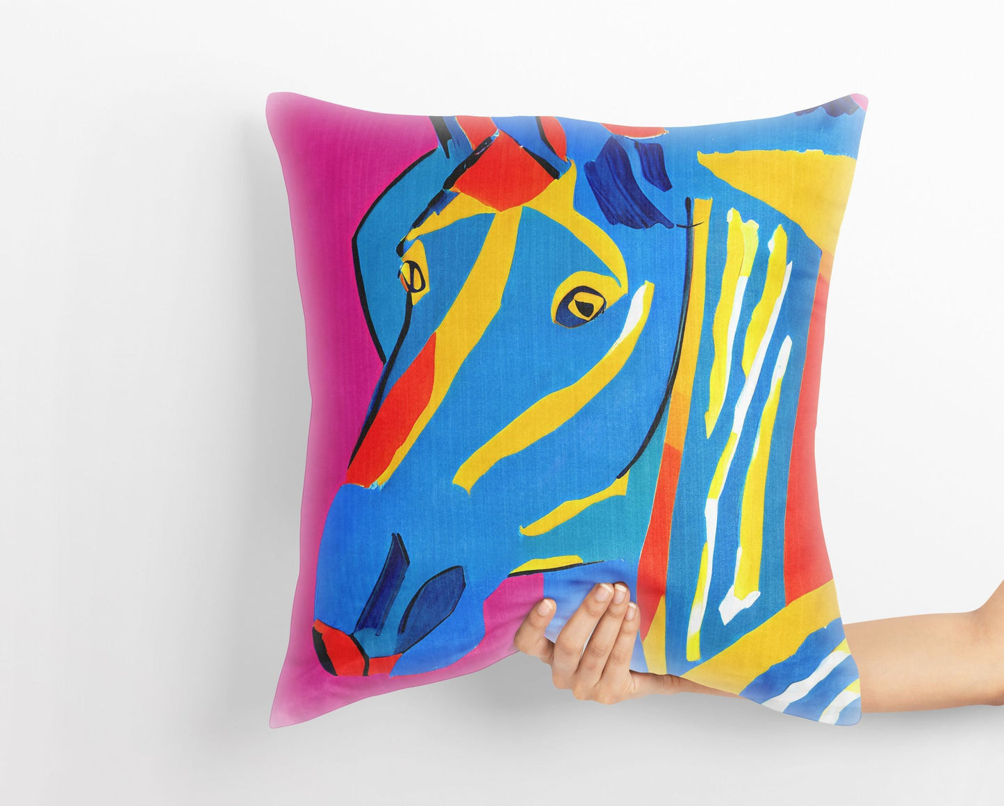Original Art Horse Pillow Case, Bee Pillow Cover, Designer Pillow, Colorful Pillow Case, Modern Pillow, Large Pillow Cases, Home And Living