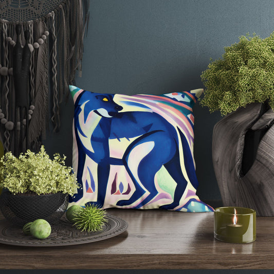 Watercolor Art Wildlife Wolf Pillow Case, Bee Pillow Cover, Soft Pillow Cases, Colorful Pillow Case, Modern Pillow, 20X20 Pillow Cover