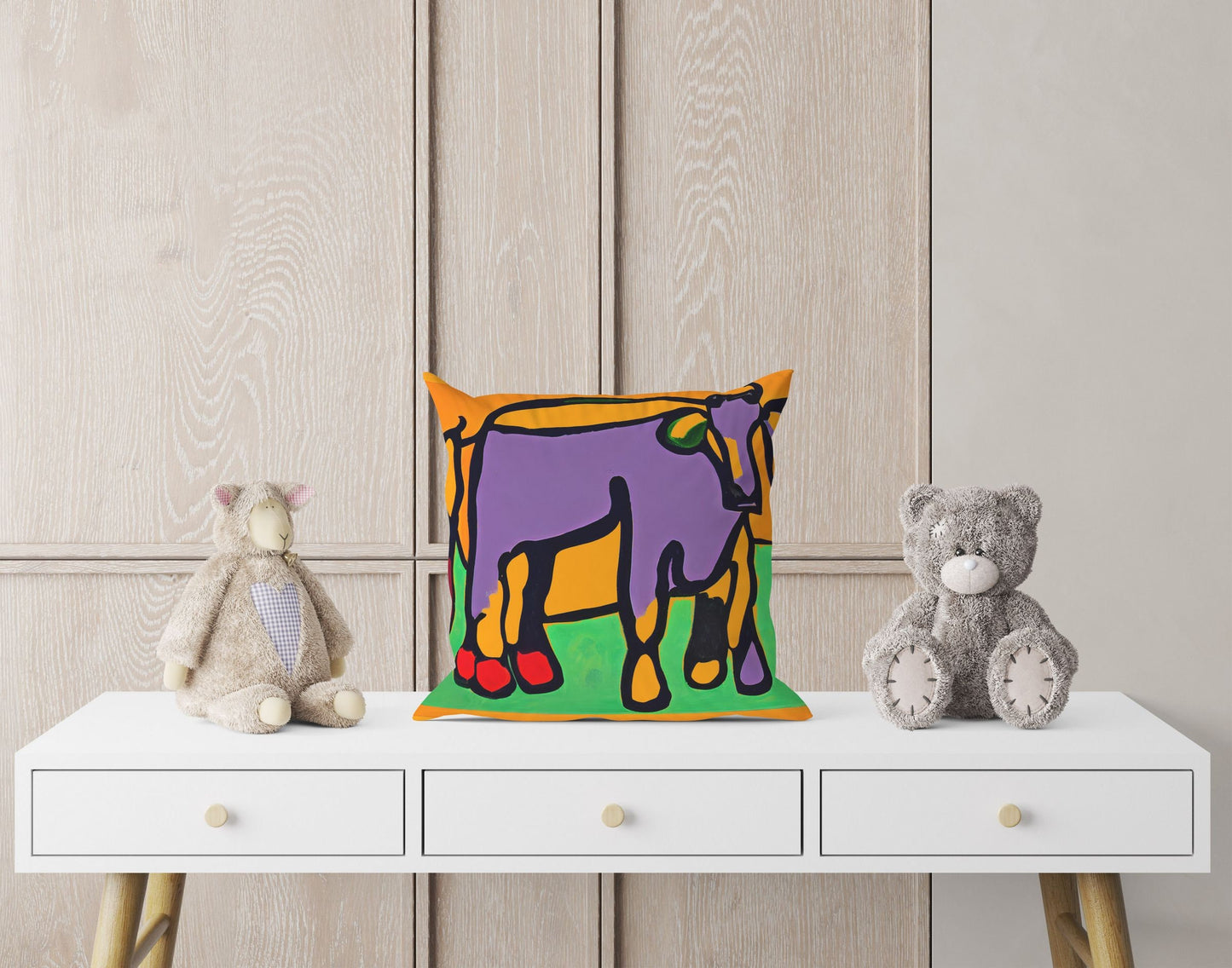 Abstract Art Calfs Throw Pillow, Toss Pillow, Abstract Throw Pillow, Comfortable, Colorful Pillow Case, Fashion, Square Pillow