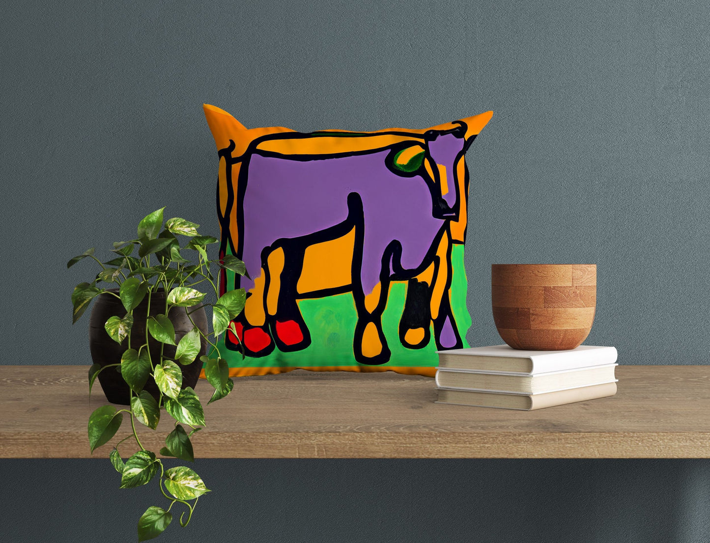 Abstract Art Calfs Throw Pillow, Toss Pillow, Abstract Throw Pillow, Comfortable, Colorful Pillow Case, Fashion, Square Pillow