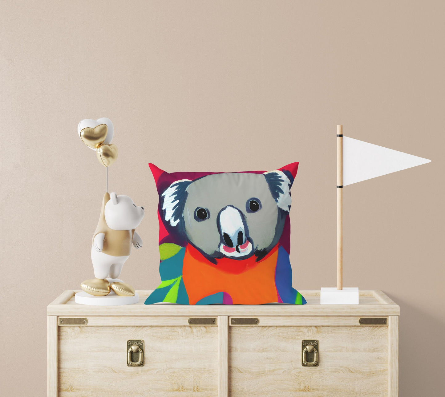 Australian Wildlife Australian Wildlife Koala Throw Pillow Cover, Abstract Throw Pillow, Soft Pillow Cases, Colorful Pillow Case, Fashion