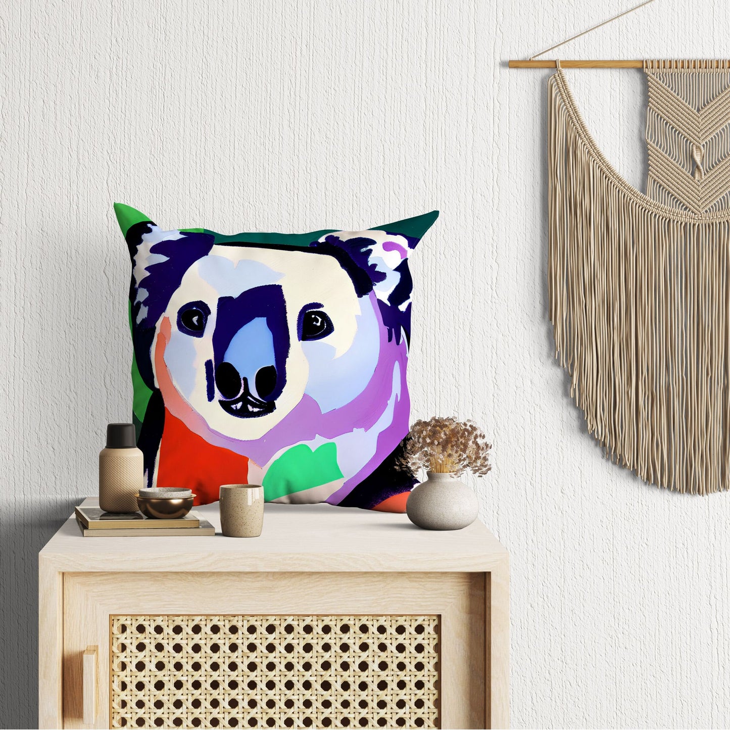 Australian Wildlife Australian Wildlife Koala Tapestry Pillows, Abstract Throw Pillow, Soft Pillow Cases, Nursery Pillows, Holiday Gift