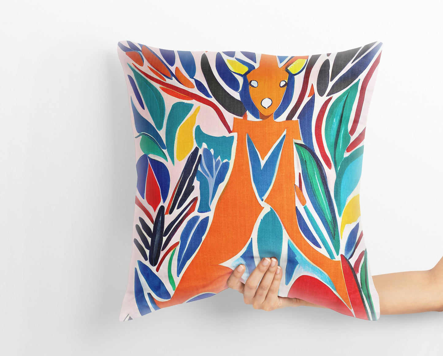 Australian Wildlife Kangaroo Pillow Case, Abstract Throw Pillow Cover, Comfortable, Colorful Pillow Case, Housewarming Gift, Girl Pillow