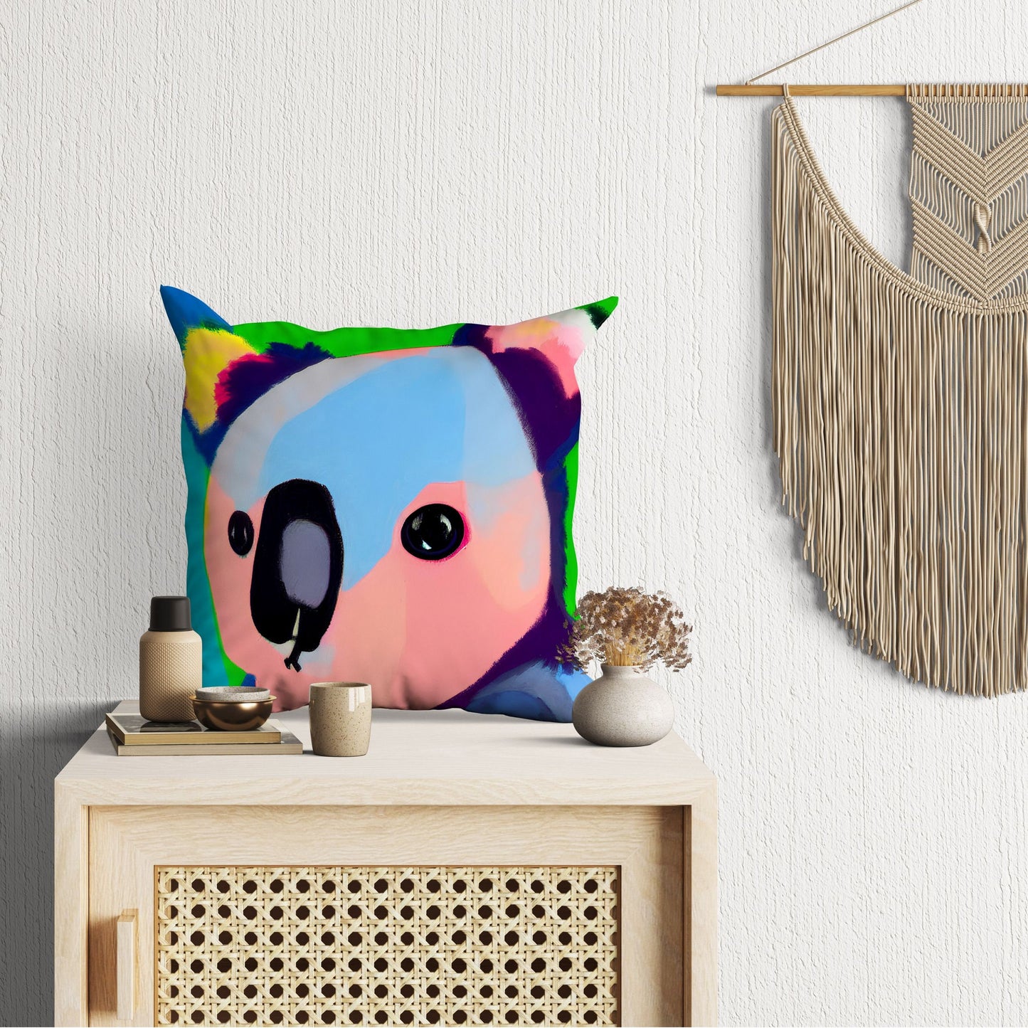 Australian Wildlife Australian Wildlife Koala Tapestry Pillows, Original Art Pillow, Home Decor Pillow, Indoor Pillow Cases