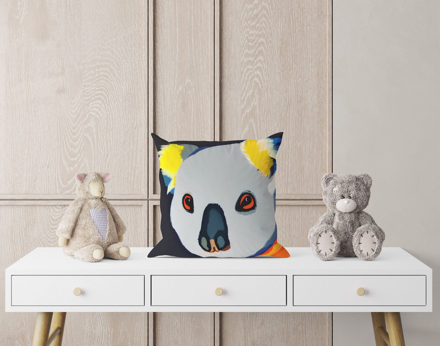 Australian Wildlife Australian Wildlife Koala Decorative Pillow, Abstract Throw Pillow, Art Pillow, Colorful Pillow Case, Modern Pillow