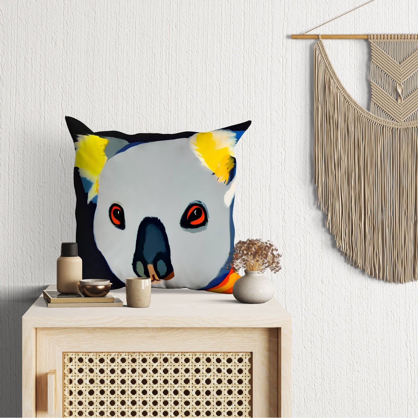 Australian Wildlife Australian Wildlife Koala Decorative Pillow, Abstract Throw Pillow, Art Pillow, Colorful Pillow Case, Modern Pillow