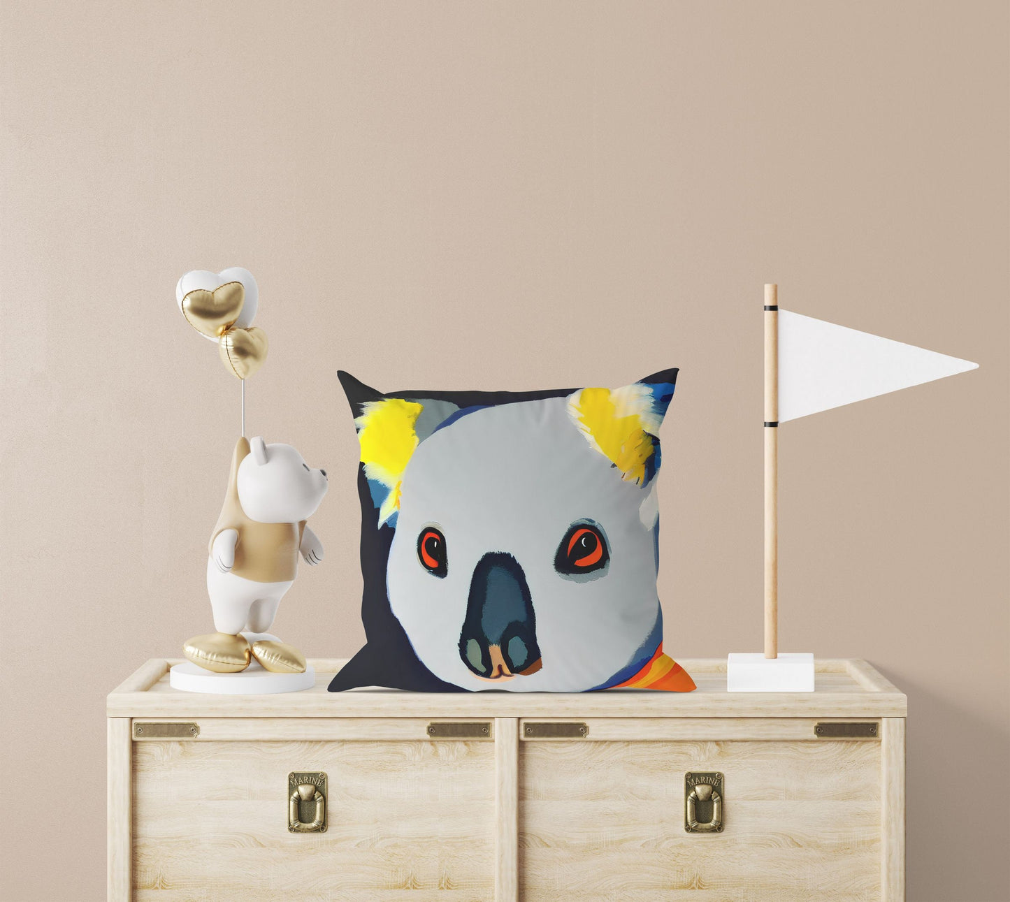 Australian Wildlife Australian Wildlife Koala Decorative Pillow, Abstract Throw Pillow, Art Pillow, Colorful Pillow Case, Modern Pillow