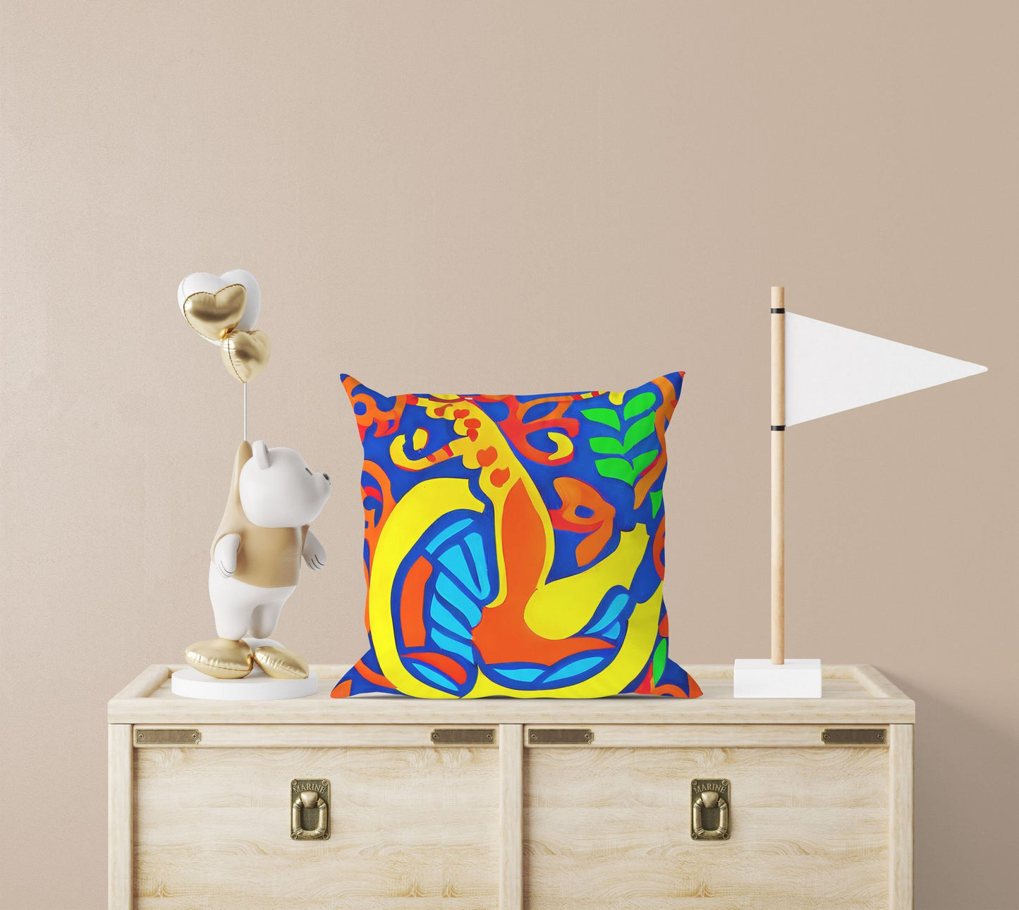 Abstract Original Art Throw Pillow, Abstract Pillow Case, Soft Pillow Cases, Colorful Pillow Case, Modern Pillow, 18 X 18 Pillow Covers