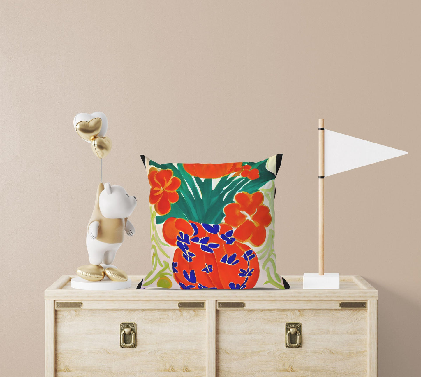 Still Life With Flowers Original Art Throw Pillow, Abstract Throw Pillow Cover, Art Pillow, Home Decor Pillow, Sofa Pillows