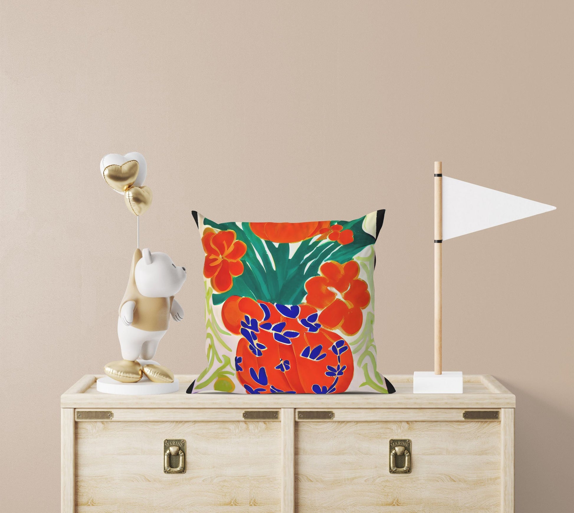 Still Life With Flowers Original Art Throw Pillow, Abstract Throw Pillow Cover, Art Pillow, Home Decor Pillow, Sofa Pillows