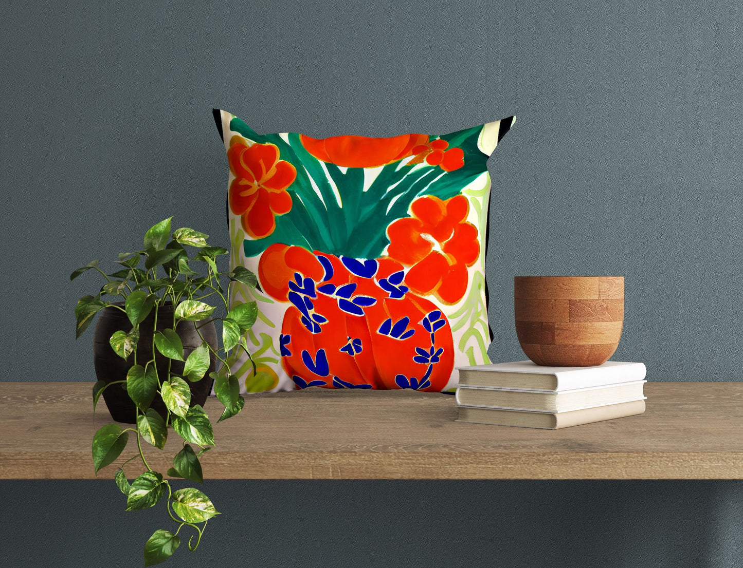 Still Life With Flowers Original Art Throw Pillow, Abstract Throw Pillow Cover, Art Pillow, Home Decor Pillow, Sofa Pillows