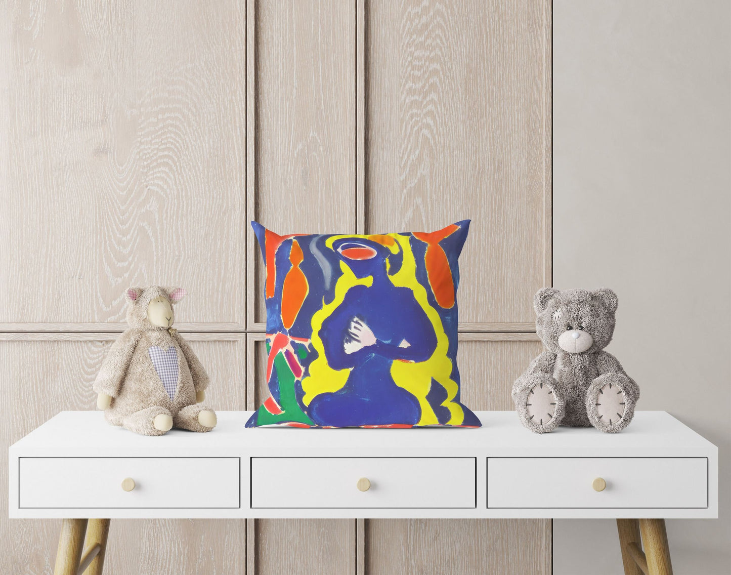Abstract Girl Throw Pillow Cover, Abstract Pillow Case, Soft Pillow Cases, Colorful Pillow Case, Contemporary Pillow, Large Pillow Cases