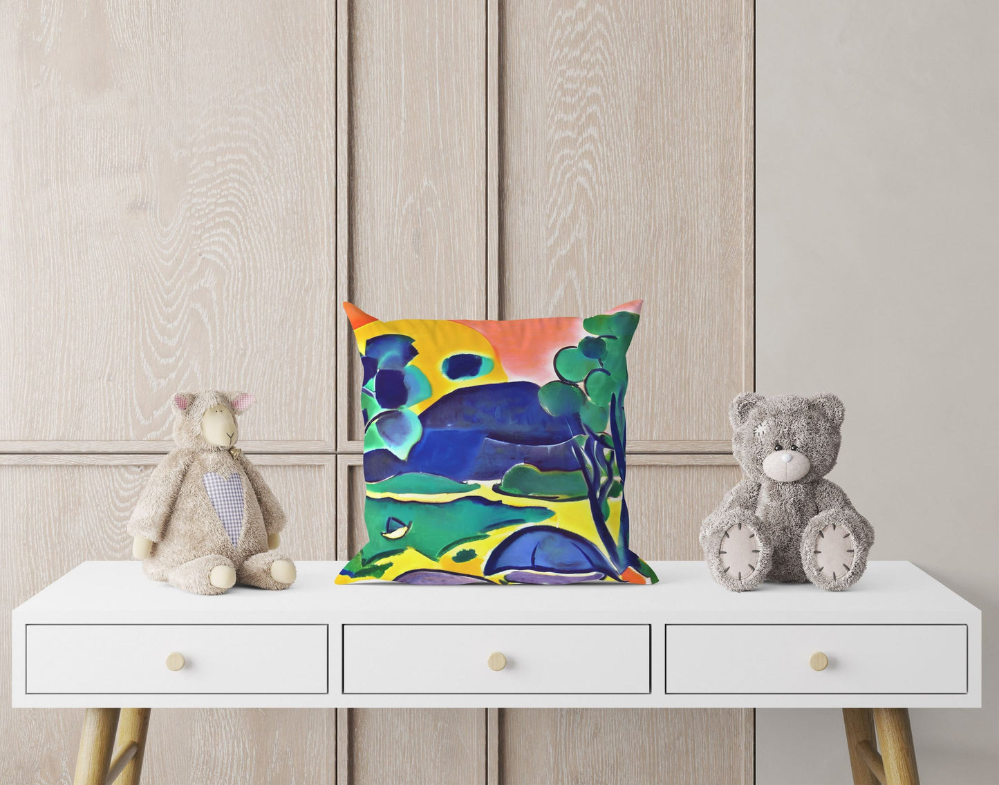 Abstract Landscape Toss Pillow, Abstract Pillow Case, Art Pillow, Contemporary Pillow, 24X24 Pillow Case, Christmas Pillow Covers