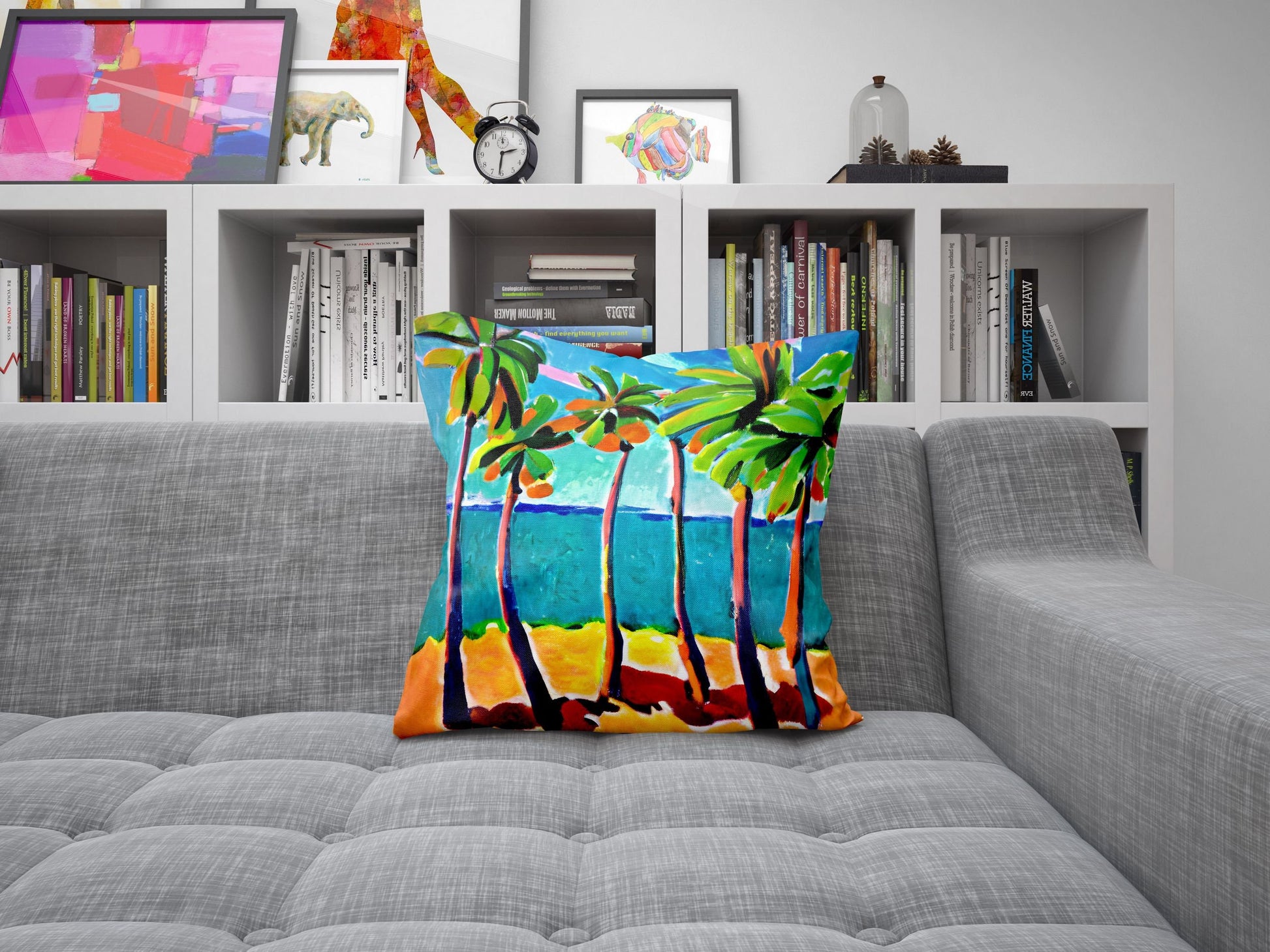 Coconut Trees On The Beach Tapestry Pillows, Abstract Throw Pillow, Soft Pillow Large Pillow Cases, Christmas Pillow Covers, Sofa Pillows