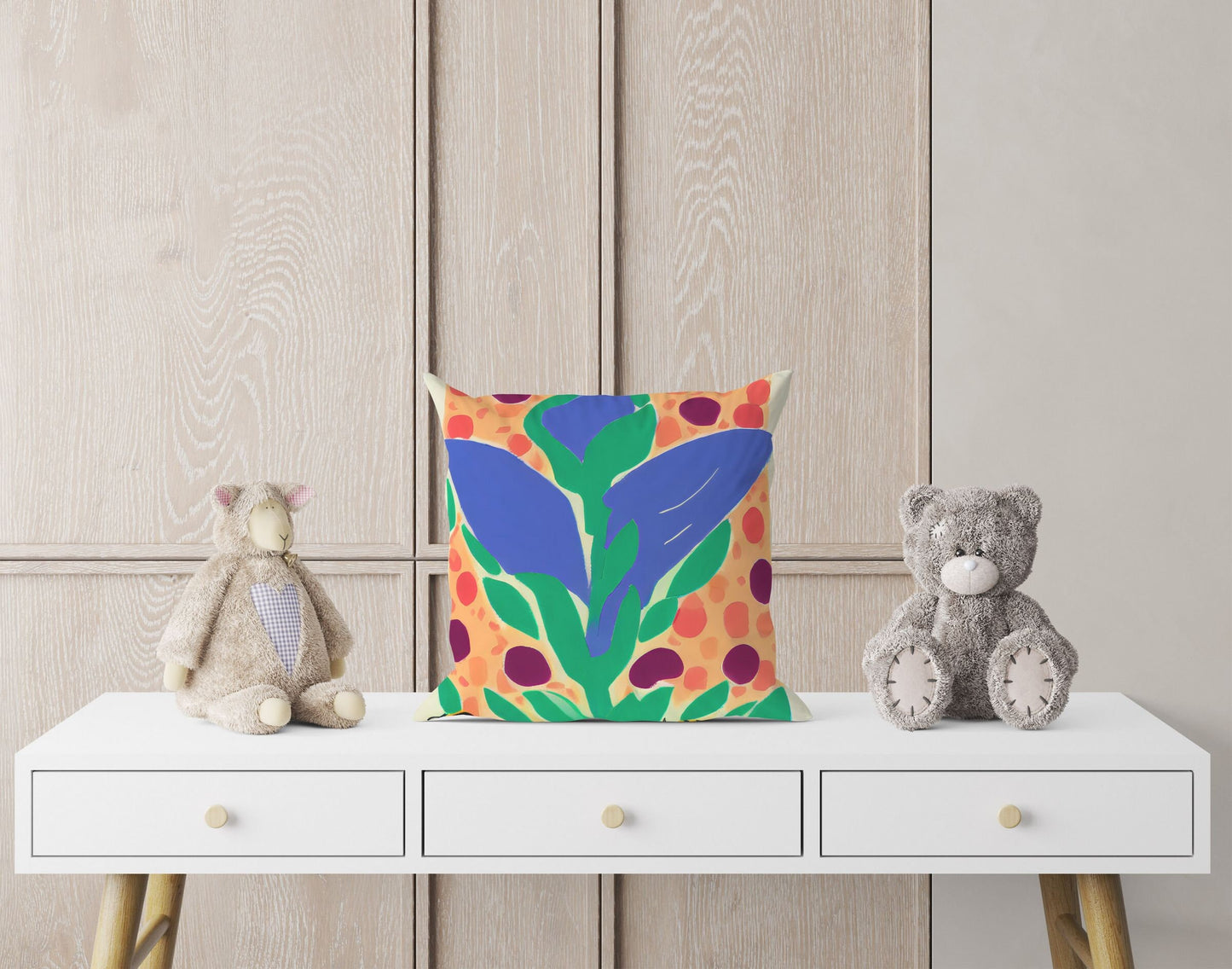 A Grass Tapestry Pillows, Floral Pillow Cases, Artist Pillow, Colorful Pillow Case, Watercolor Pillow Cases, Square Pillow, Playroom Decor