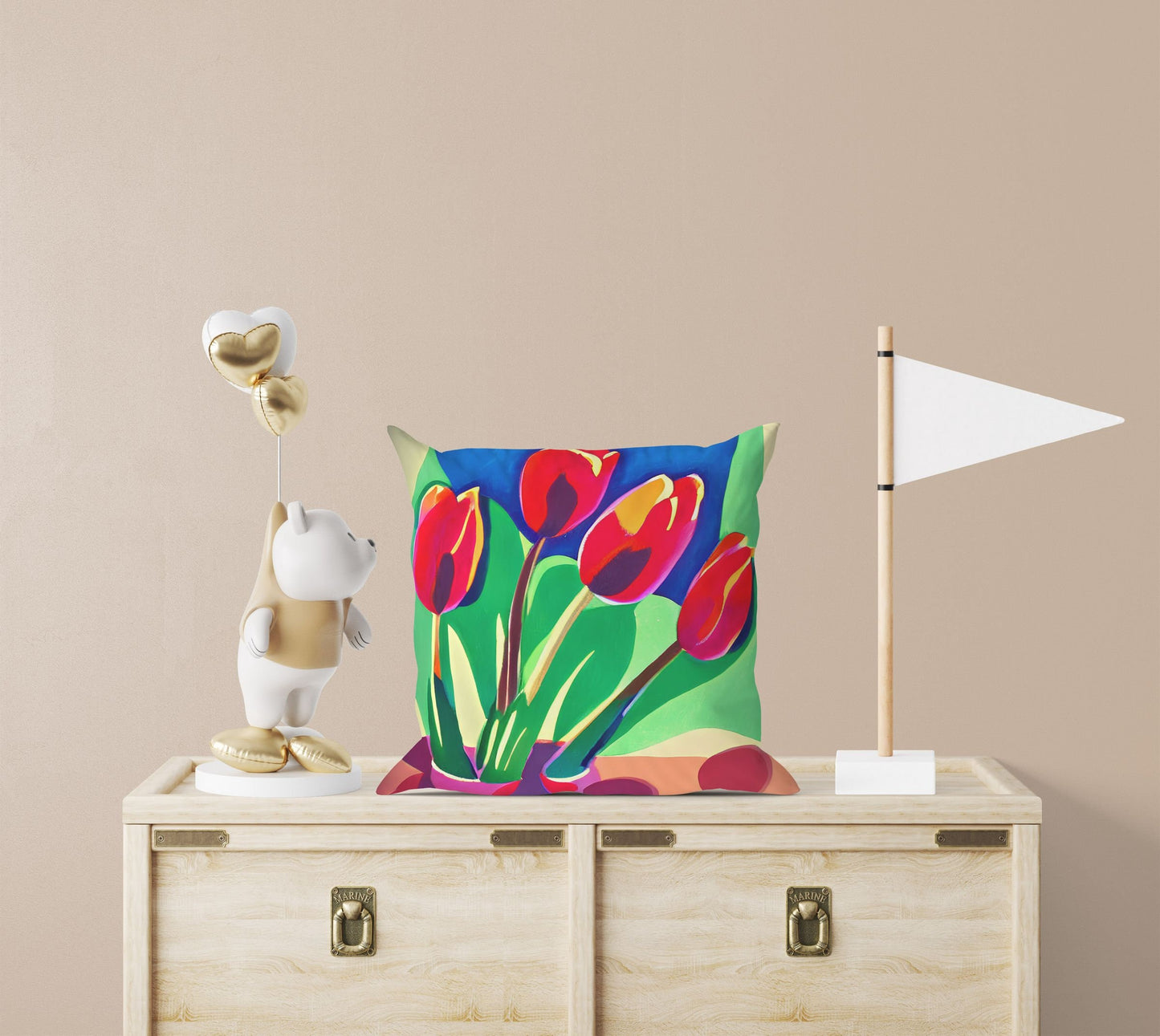 Tulips Pillow Case, Flower Throw Pillow, Soft Pillow Cases, Contemporary Pillow, Square Pillow, Home And Living, Girl Pillow