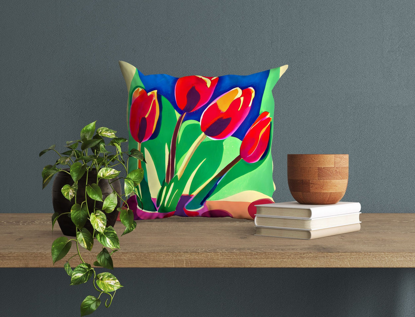 Tulips Pillow Case, Flower Throw Pillow, Soft Pillow Cases, Contemporary Pillow, Square Pillow, Home And Living, Girl Pillow