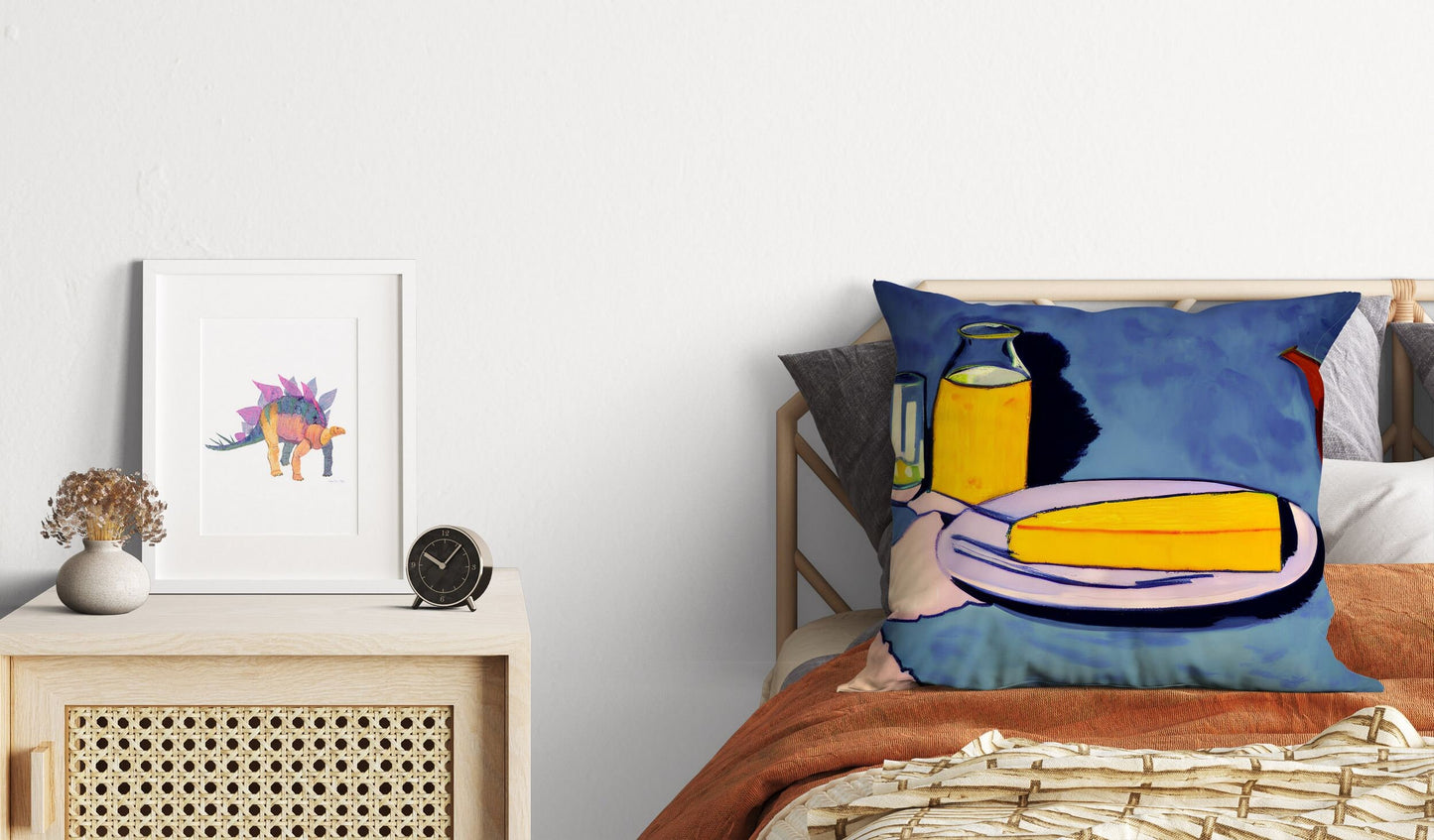 Bread And Drink, Tapestry Pillows, Abstract Pillow, Artist Pillow, Colorful Pillow Case, Modern Pillow, Square Pillow, Pillow Cases Kids