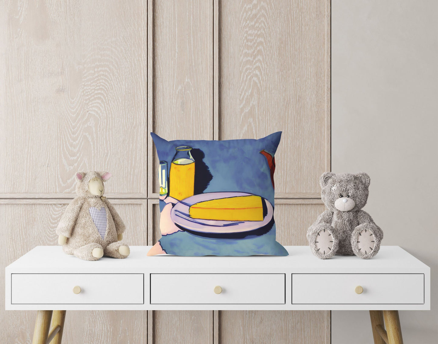 Bread And Drink, Tapestry Pillows, Abstract Pillow, Artist Pillow, Colorful Pillow Case, Modern Pillow, Square Pillow, Pillow Cases Kids