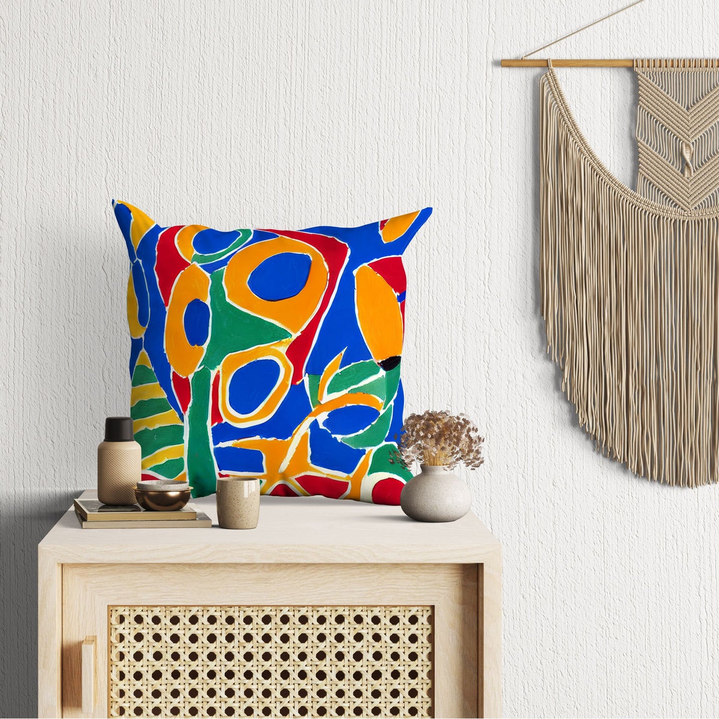 Abstract Flowers Throw Pillow Cover, Abstract Pillow, Artist Pillow, Fashion, Large Pillow Cases, Nursery Pillows, Girl Pillow