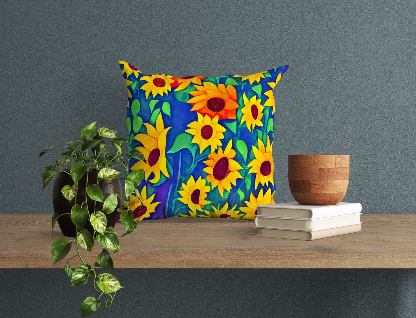 Sunflowers, Decorative Pillow, Floral Pillow, Soft Pillow Cases, Colorful Pillow, Watercolor Pillow Cases, Housewarming Gift, Holiday Gift