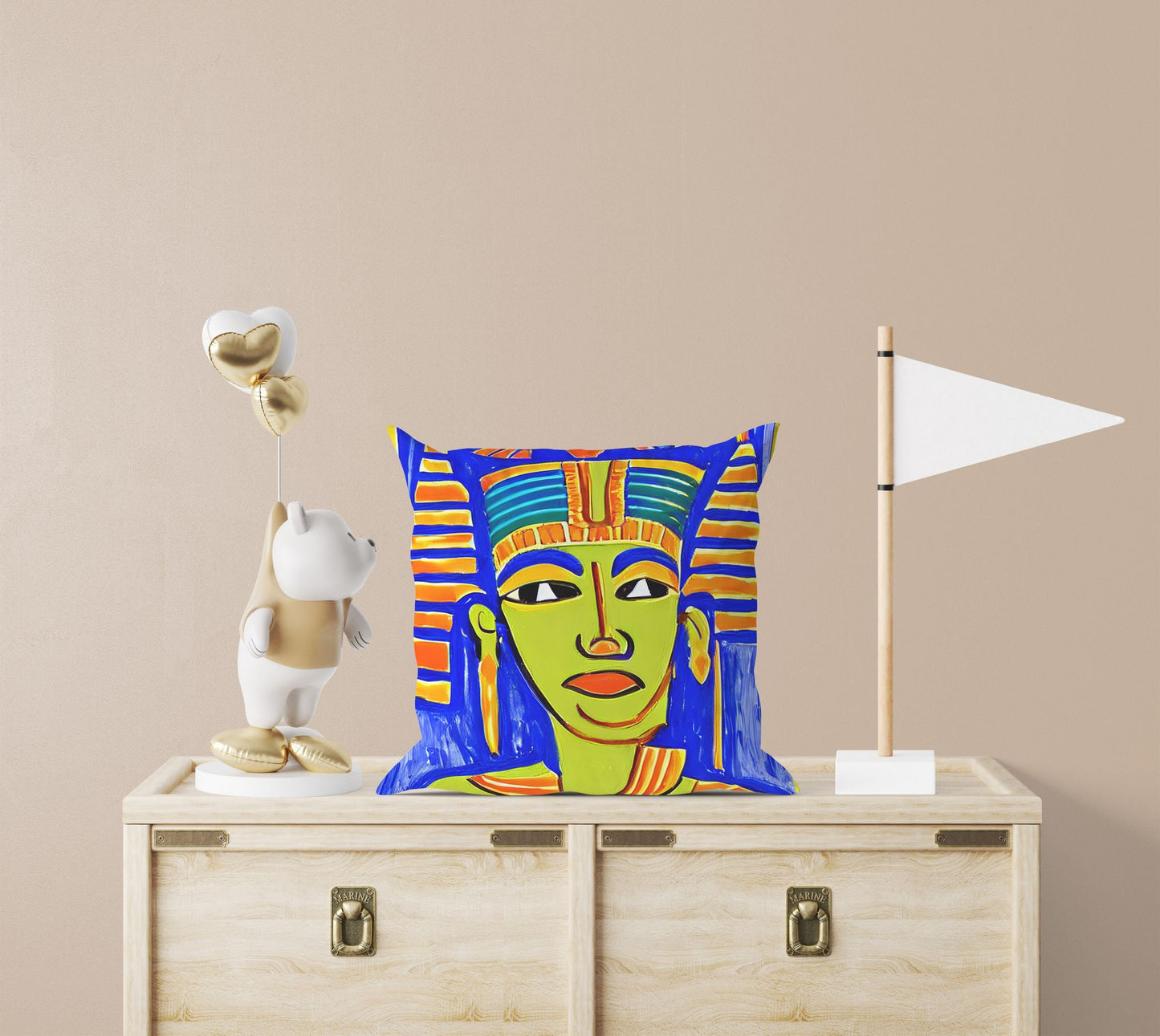 Pharaoh Of Ancient Egypt, Throw Pillow Cover, Abstract Throw Pillow, Comfortable, Colorful Pillow Case, Watercolor Pillow Cases, Girl Pillow