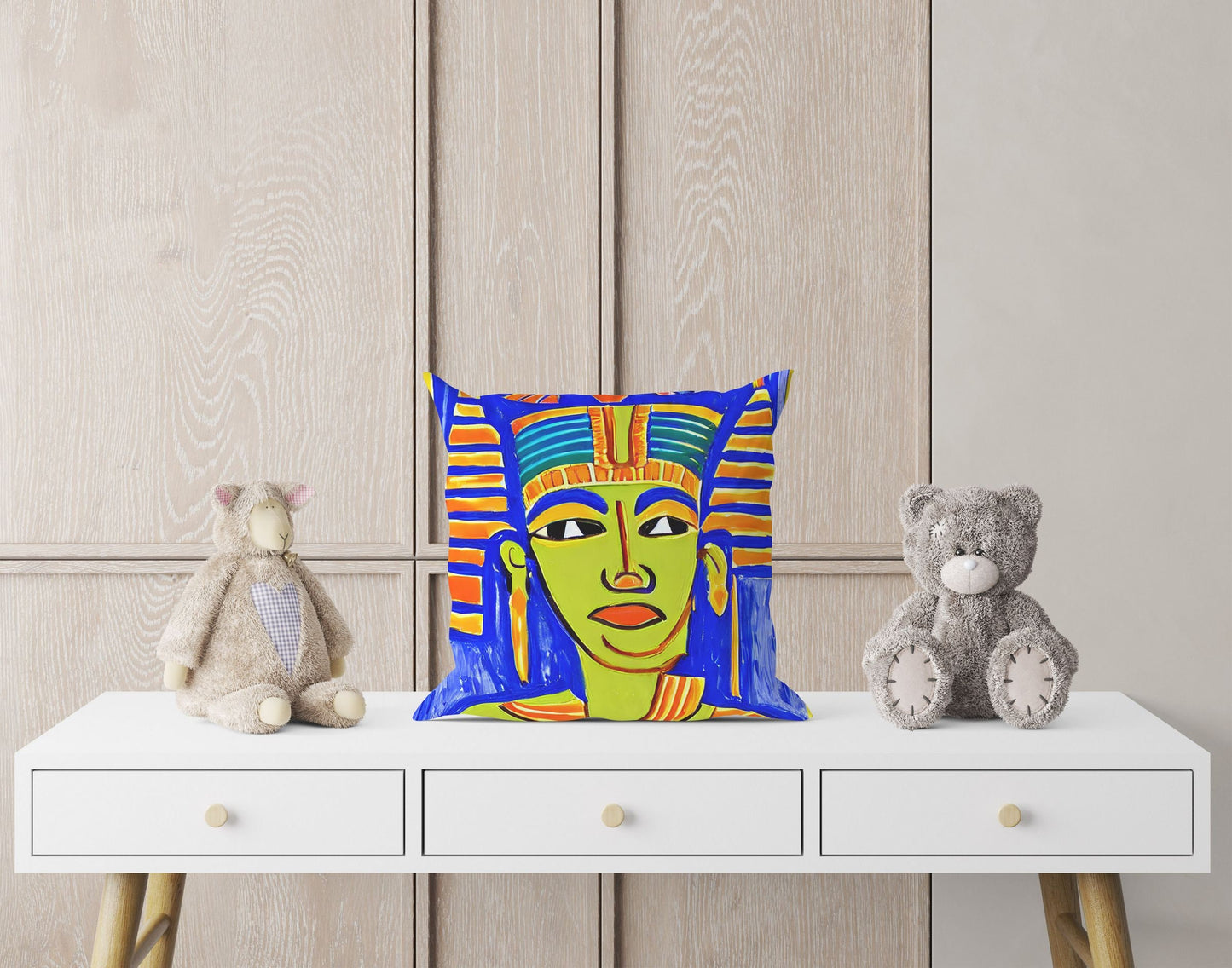 Pharaoh Of Ancient Egypt, Throw Pillow Cover, Abstract Throw Pillow, Comfortable, Colorful Pillow Case, Watercolor Pillow Cases, Girl Pillow