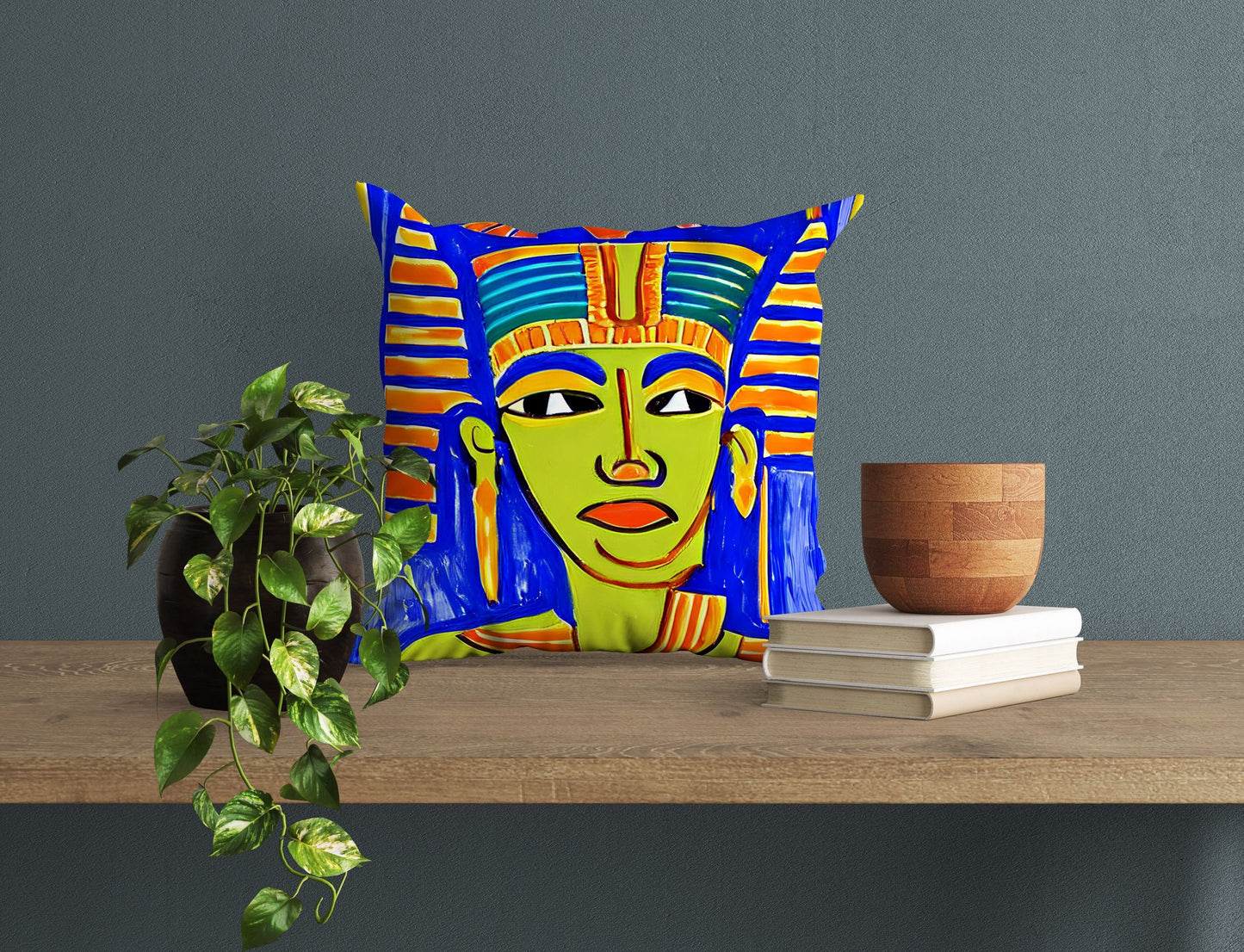 Pharaoh Of Ancient Egypt, Throw Pillow Cover, Abstract Throw Pillow, Comfortable, Colorful Pillow Case, Watercolor Pillow Cases, Girl Pillow