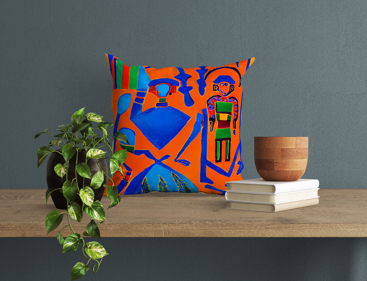 Symbol Of Mayan Culture, Decorative Pillow, Cat Pillow, Art Pillow, Colorful Pillow Case, Watercolor Pillow Cases, Sofa Pillows