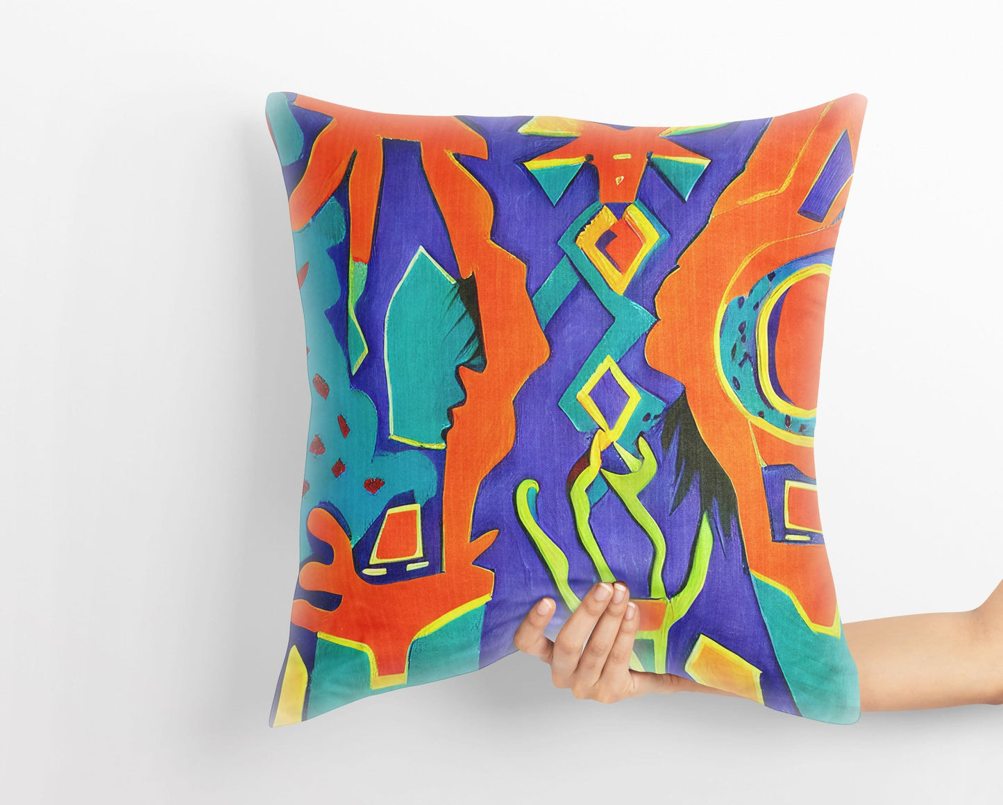 Symbol Of Mayan Culture, Pillow Case, Animal Pillow, Soft Pillow Cases, Colorful Pillow Case, Modern Pillow, 24X24 Pillow, Abstract Decor
