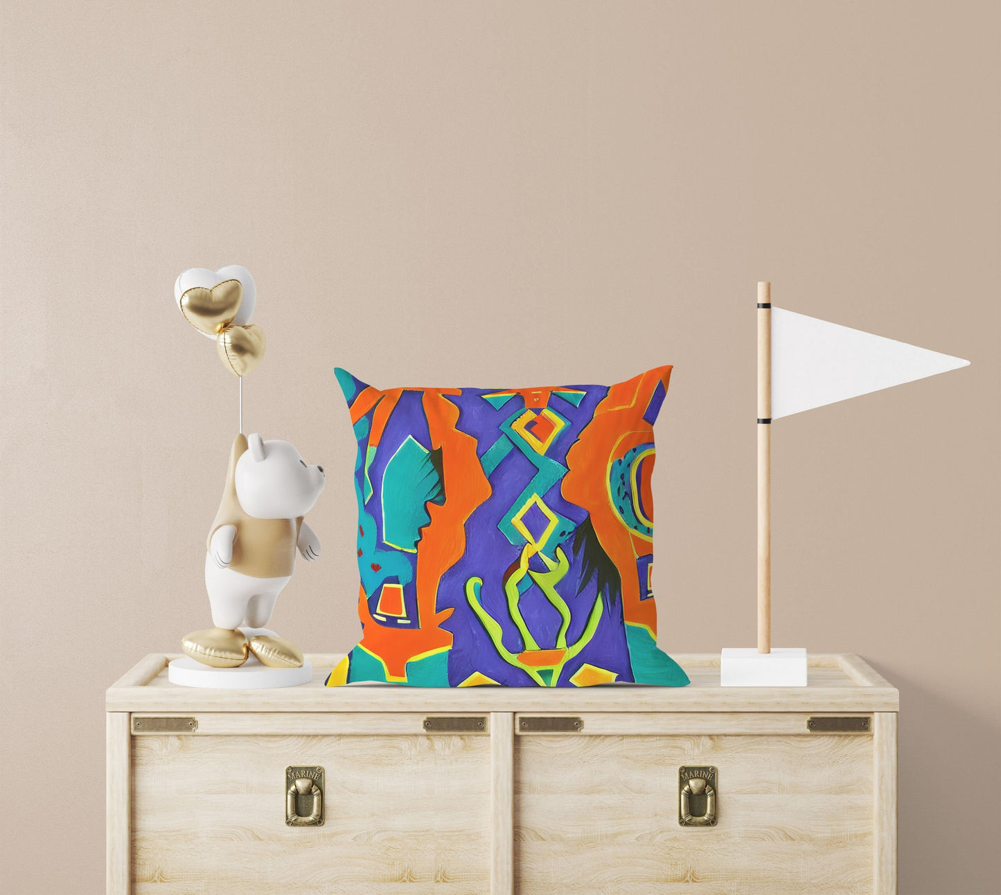 Symbol Of Mayan Culture, Pillow Case, Animal Pillow, Soft Pillow Cases, Colorful Pillow Case, Modern Pillow, 24X24 Pillow, Abstract Decor