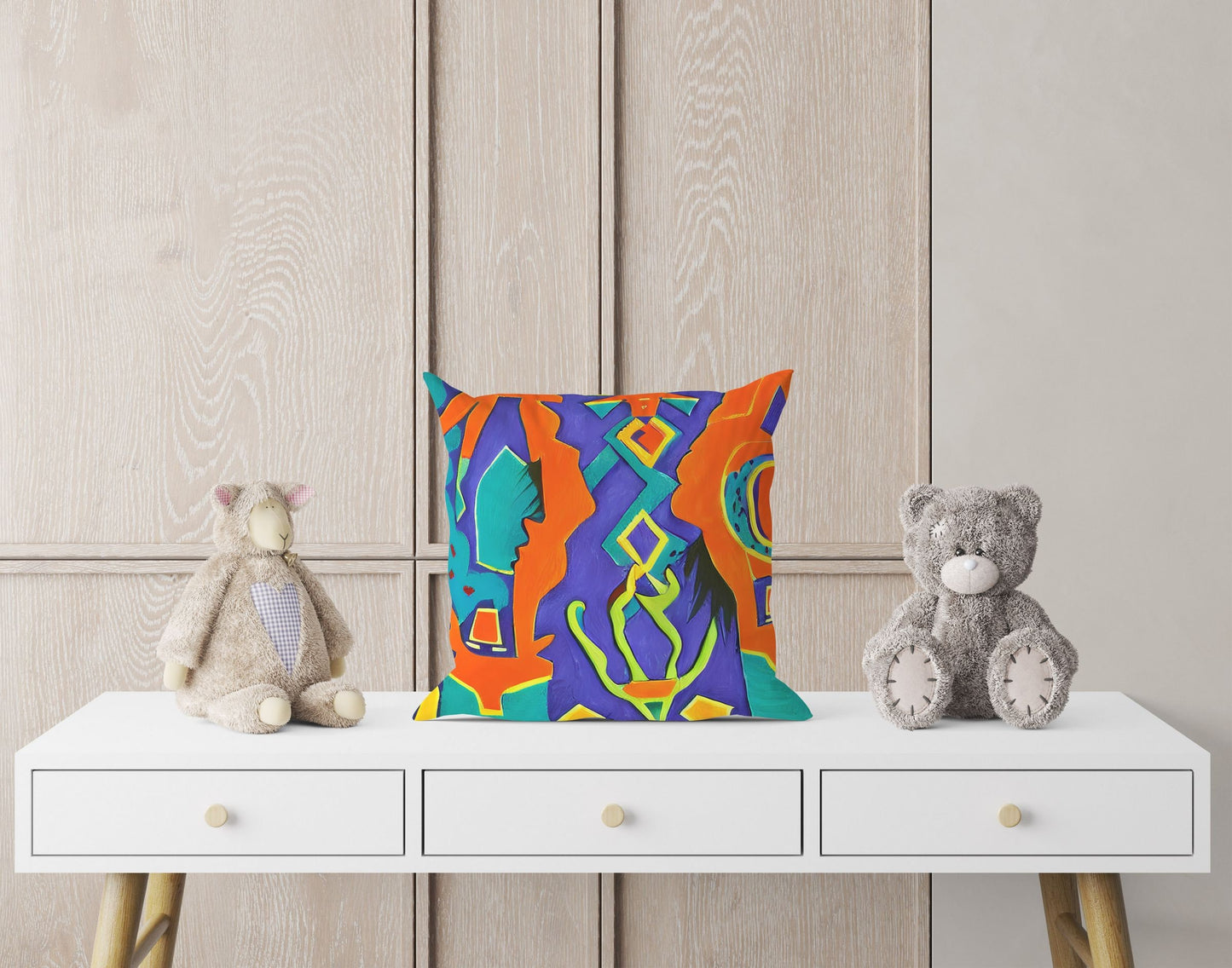 Symbol Of Mayan Culture, Pillow Case, Animal Pillow, Soft Pillow Cases, Colorful Pillow Case, Modern Pillow, 24X24 Pillow, Abstract Decor