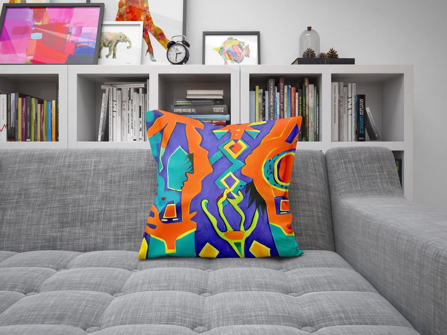 Symbol Of Mayan Culture, Pillow Case, Animal Pillow, Soft Pillow Cases, Colorful Pillow Case, Modern Pillow, 24X24 Pillow, Abstract Decor