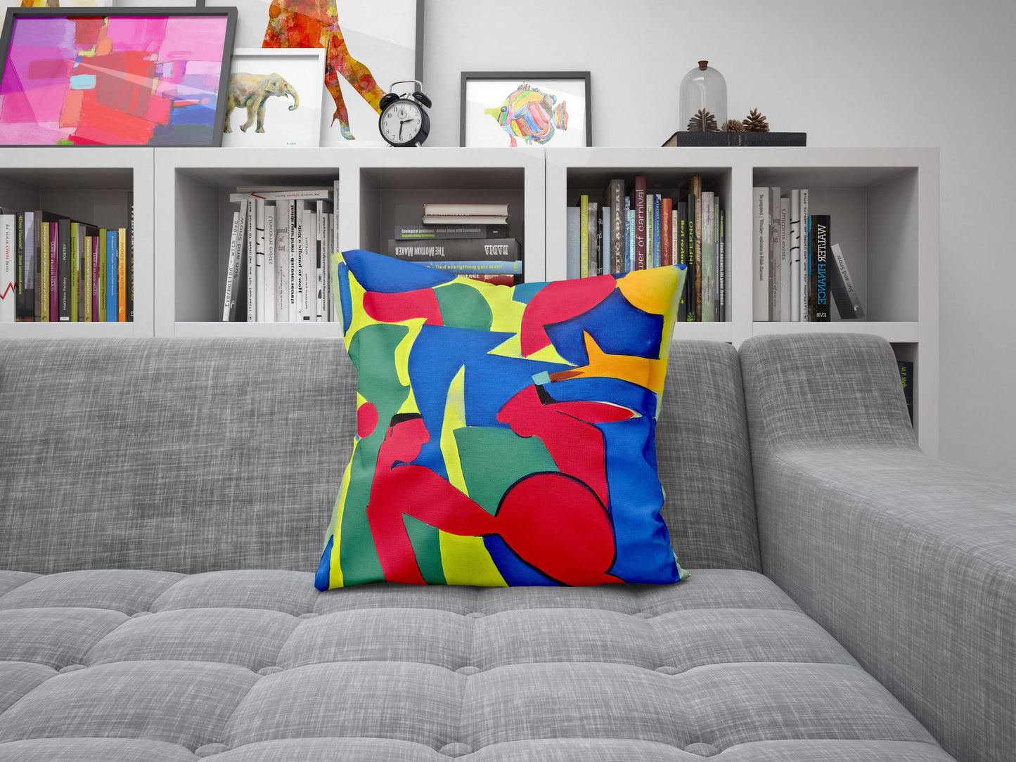 Abstract Throw Pillow, Throw Pillow Cover, Cat Pillow, Designer Pillow, Contemporary Pillow, Square Pillow, Home And Living, Holiday Gift