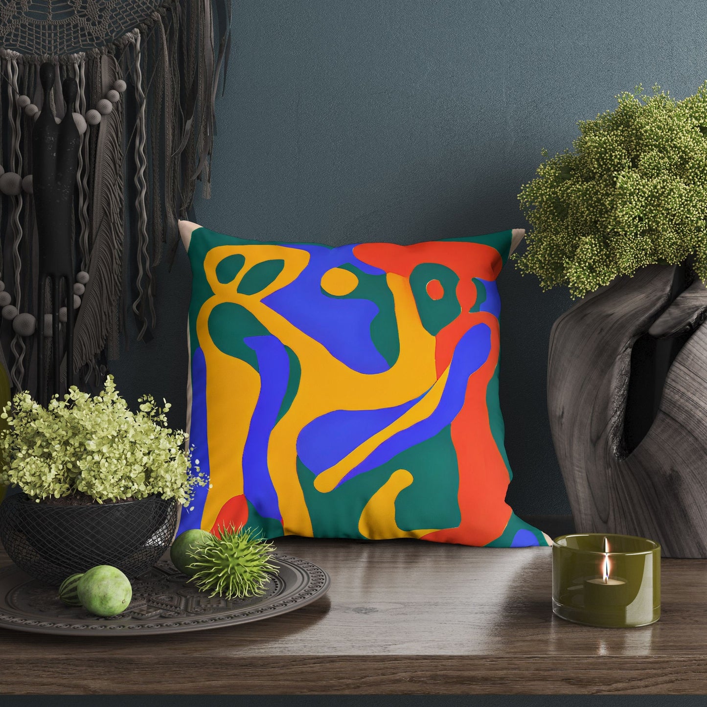 Abstract Throw Pillow, Throw Pillow Cover, Abstract Throw Pillow Cover, Artist Pillow, Colorful Pillow Case, Contemporary Pillow