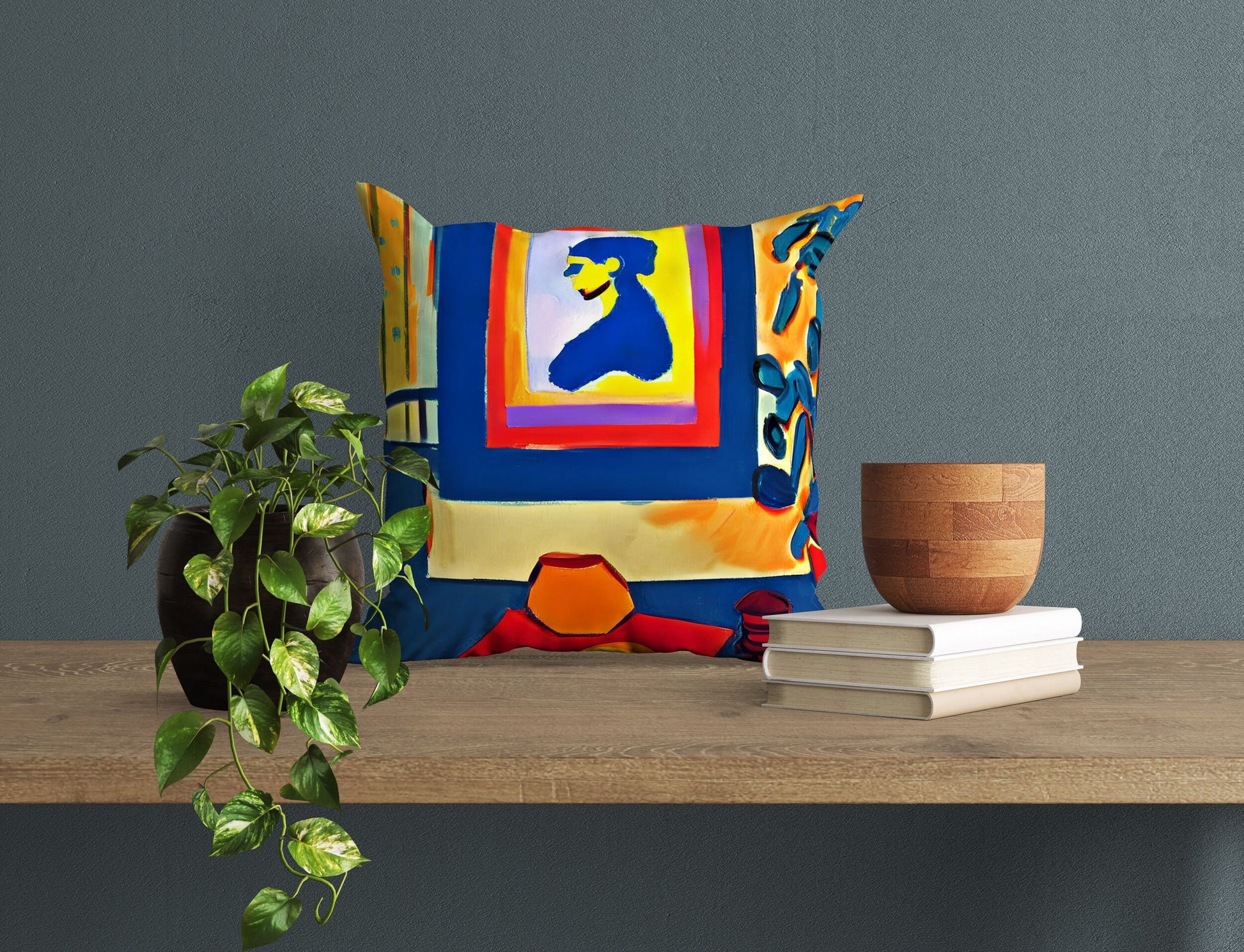 Livingroom Interior View, Throw Pillow, Abstract Throw Pillow Cover, Art Pillow, Colorful Pillow Case, Christmas Pillow, Abstract Decor